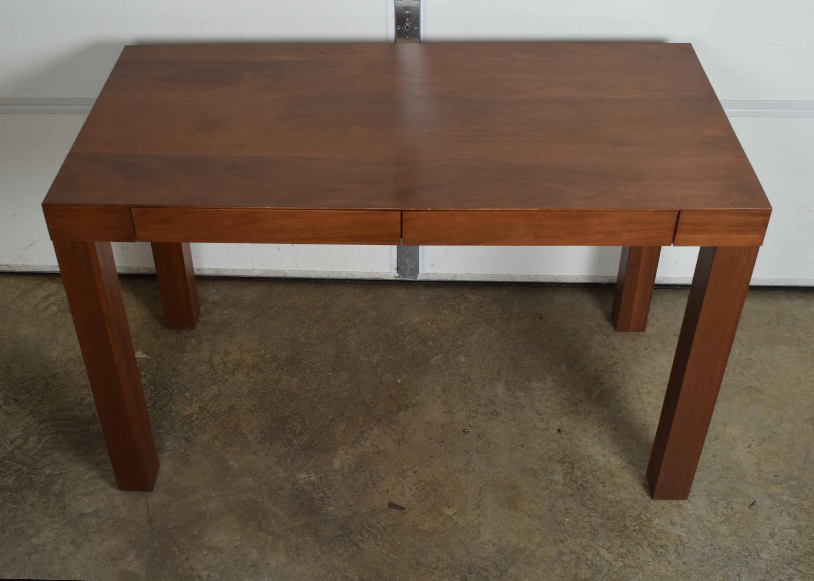 West Elm Walnut Parsons Style Desk