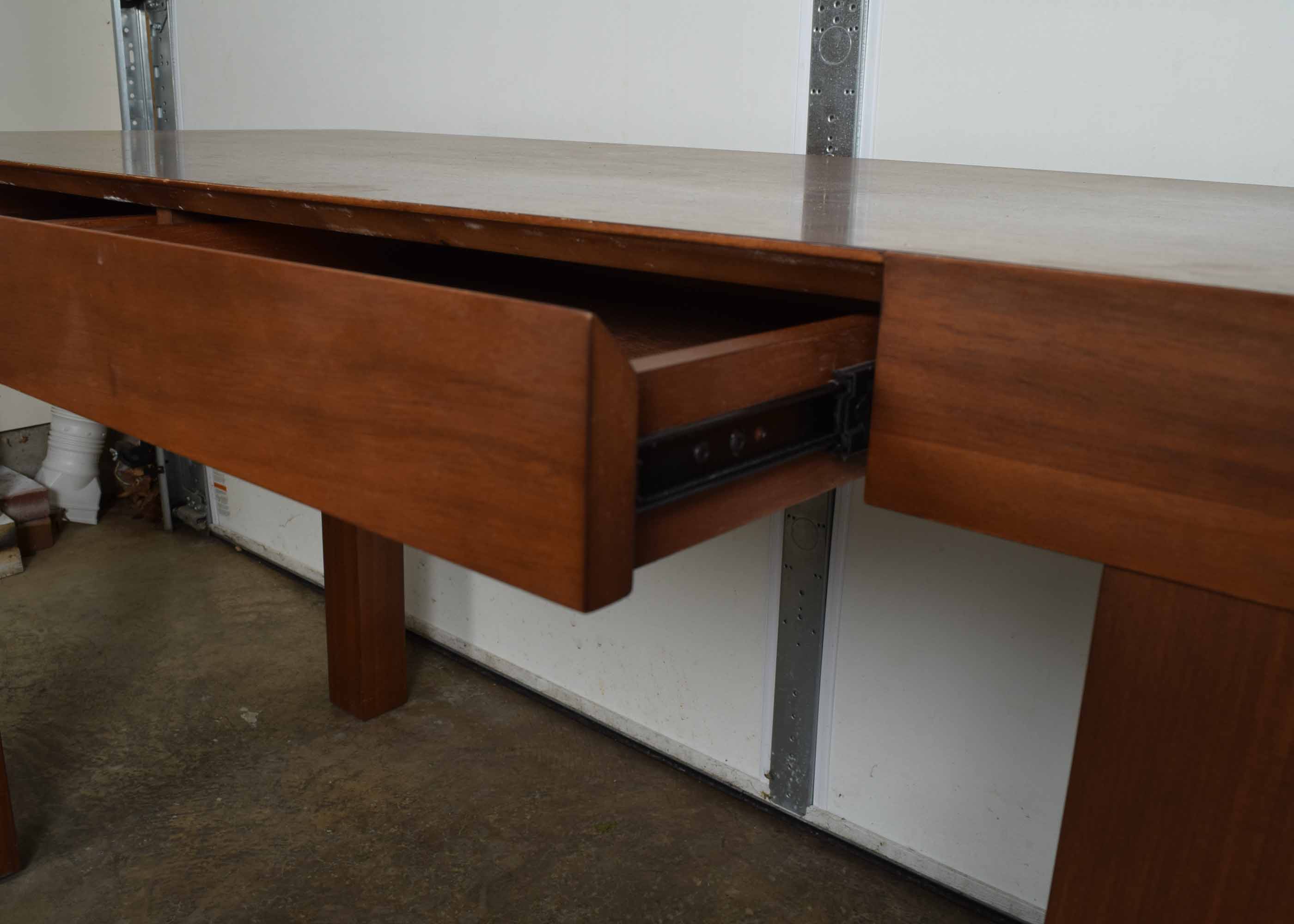 West Elm Walnut Parsons Style Desk