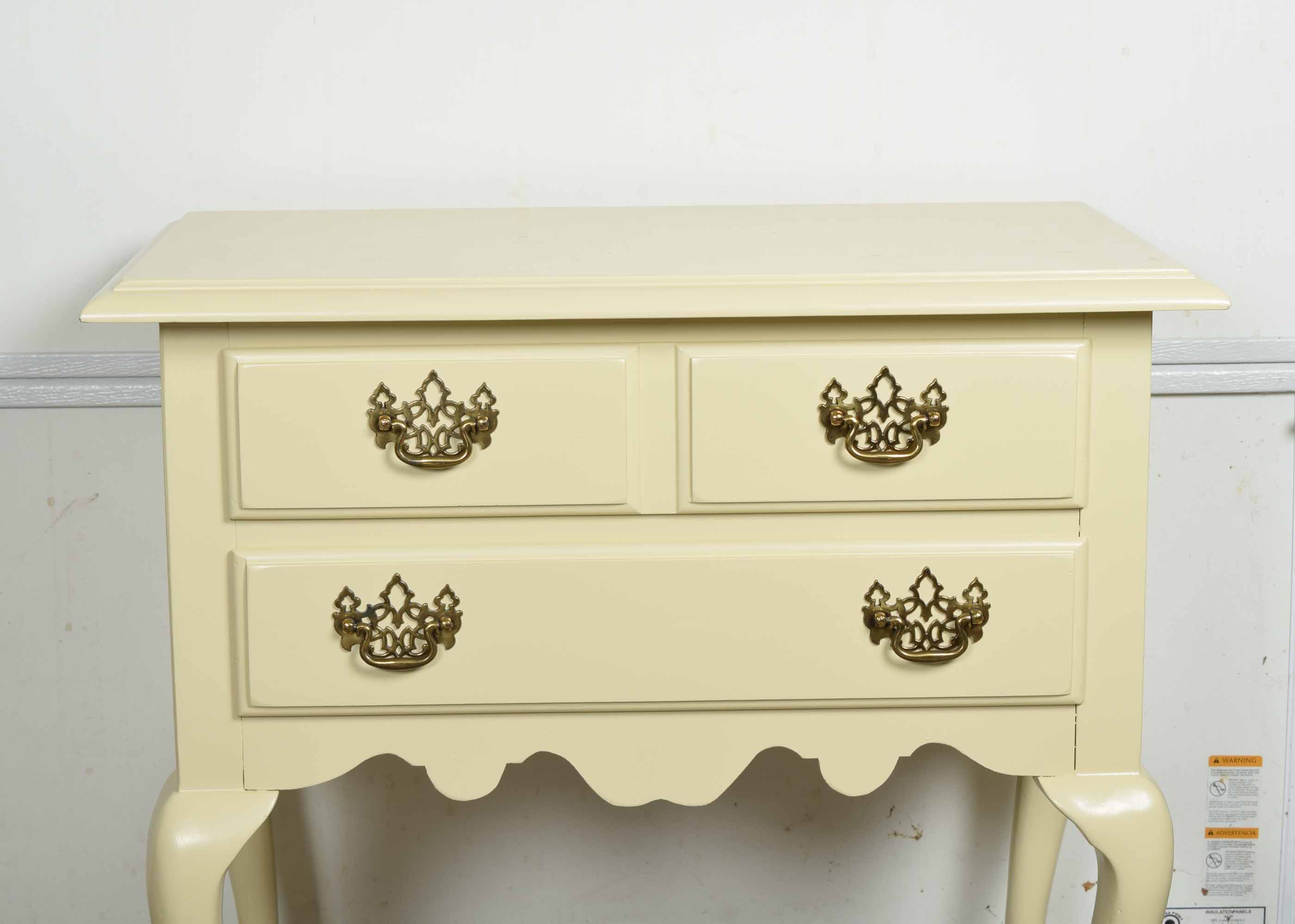 Thomasville Yellow French Provincial Side Table