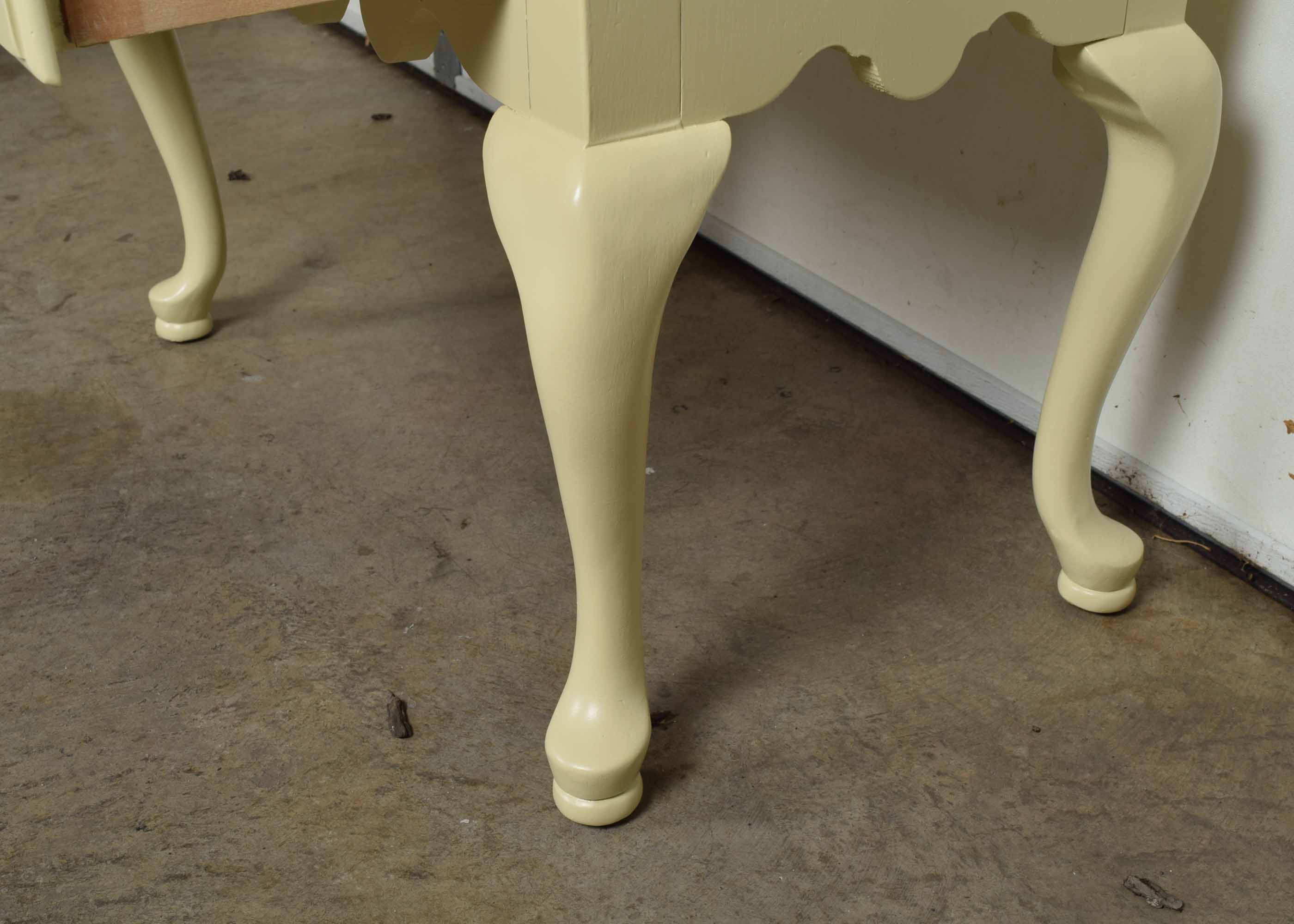 Thomasville Yellow French Provincial Side Table