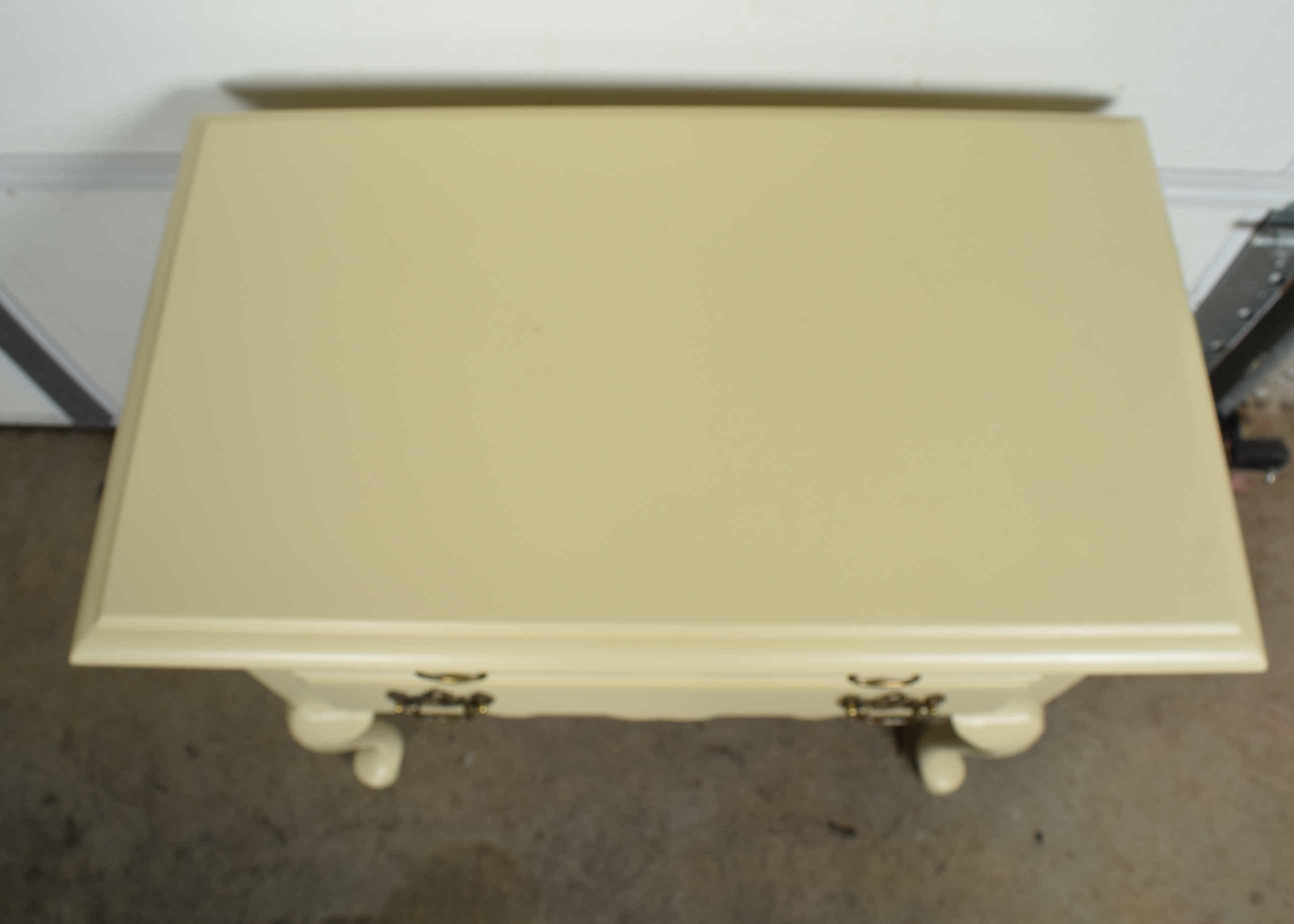 Thomasville Yellow French Provincial Side Table