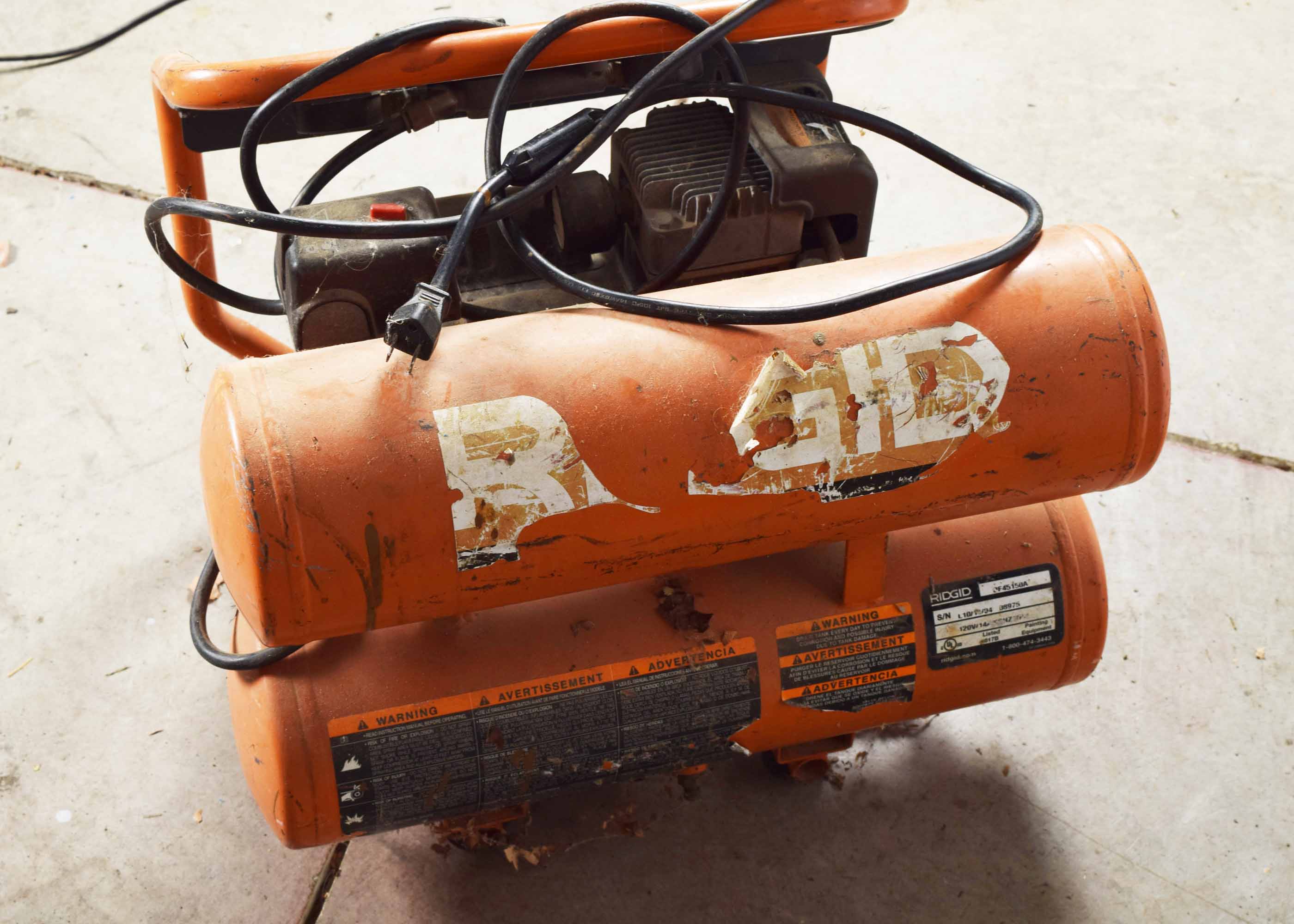 RIDGID Oil Free Pump Air Compressor OF45150A