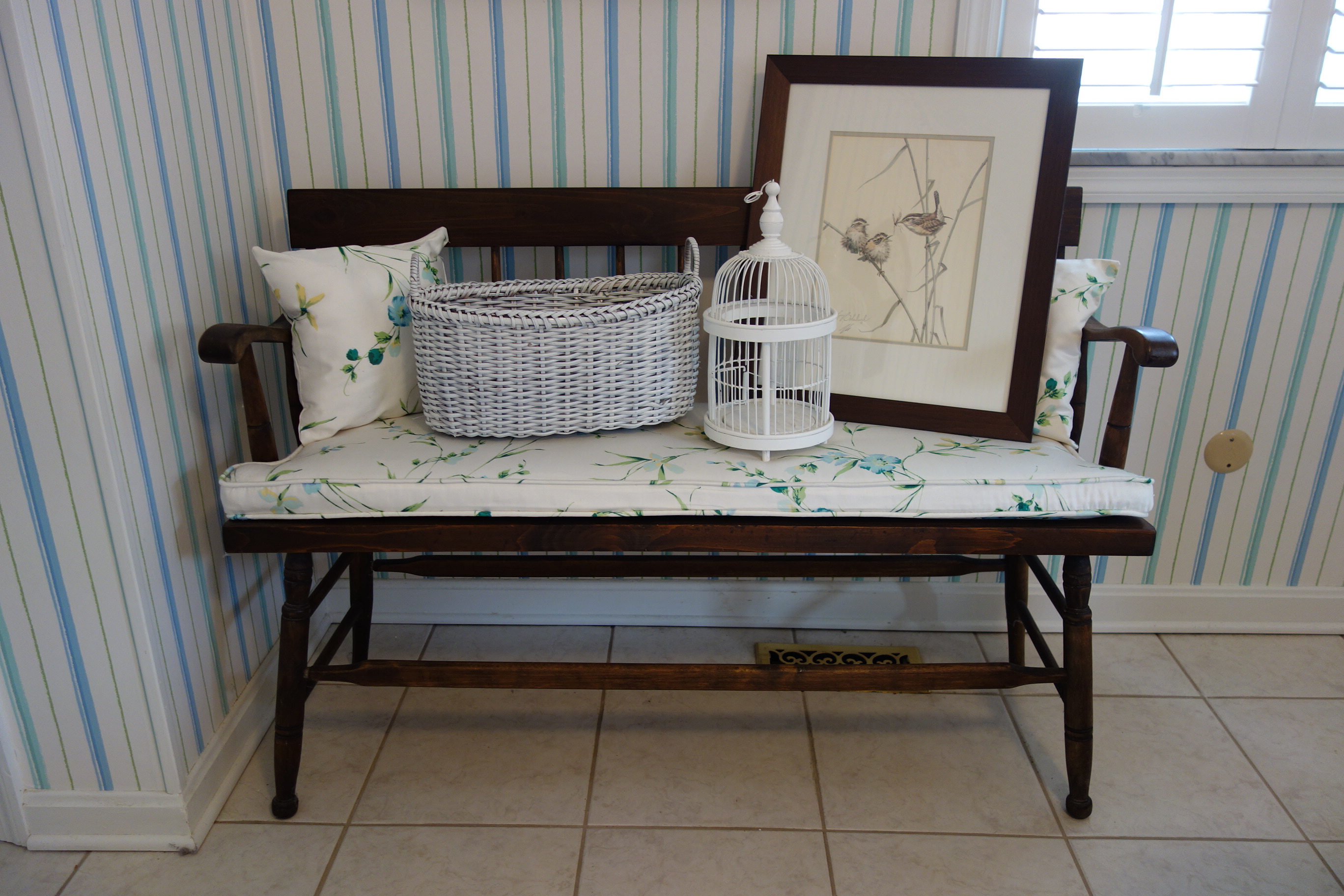 Small Wooden Bench, Framed Guy Coheleach Print and More