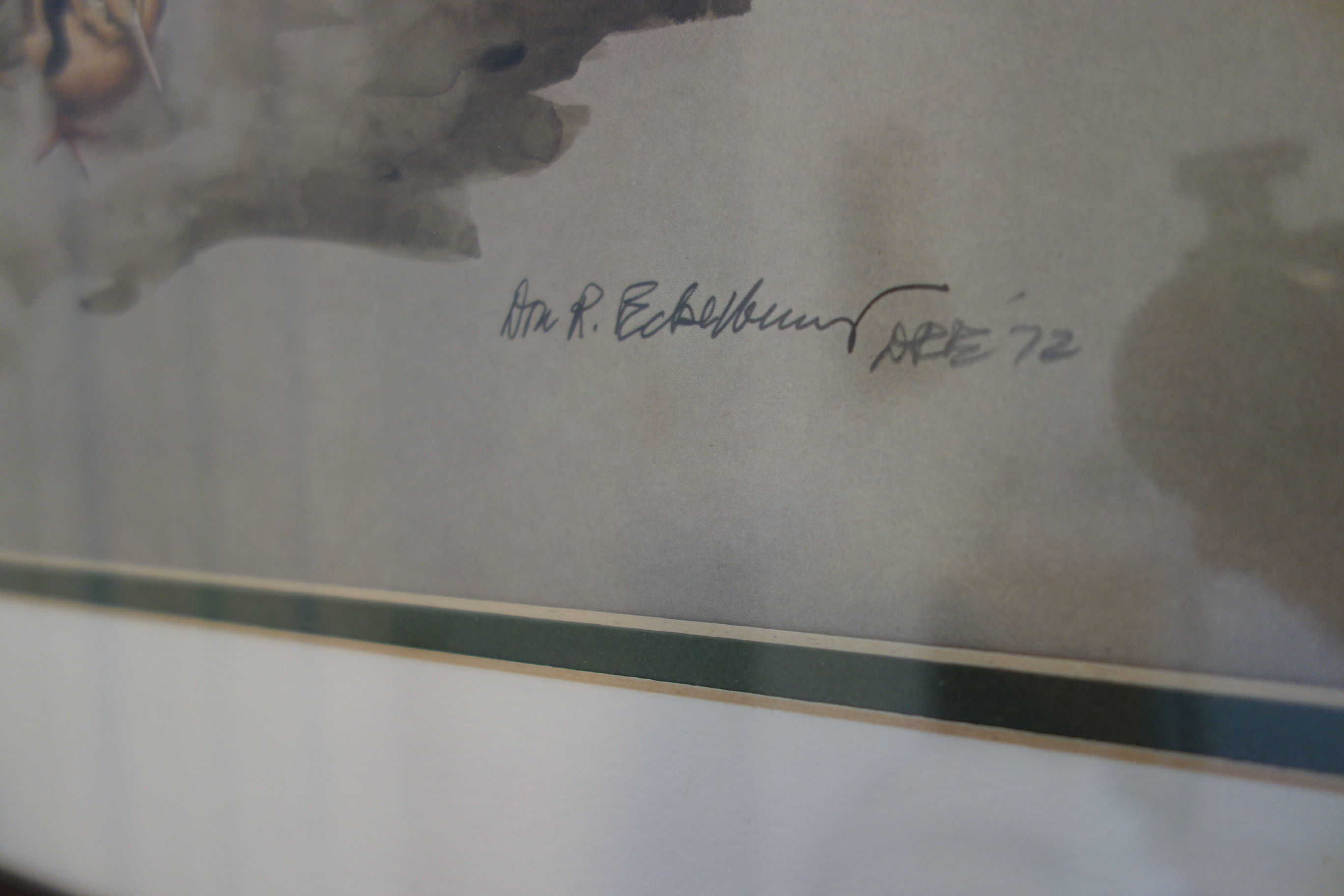 Small Wooden Bench, Framed Guy Coheleach Print and More