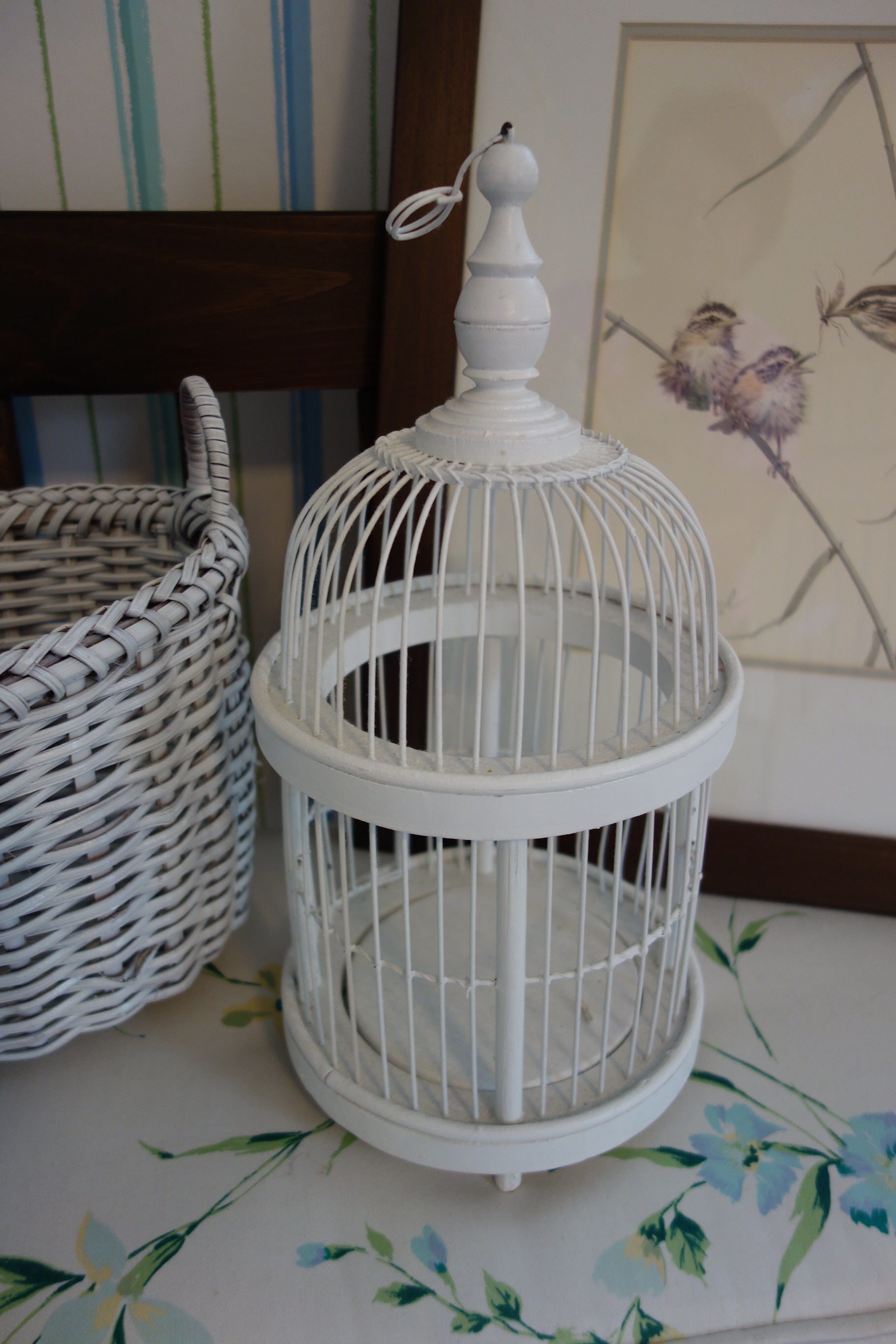 Small Wooden Bench, Framed Guy Coheleach Print and More