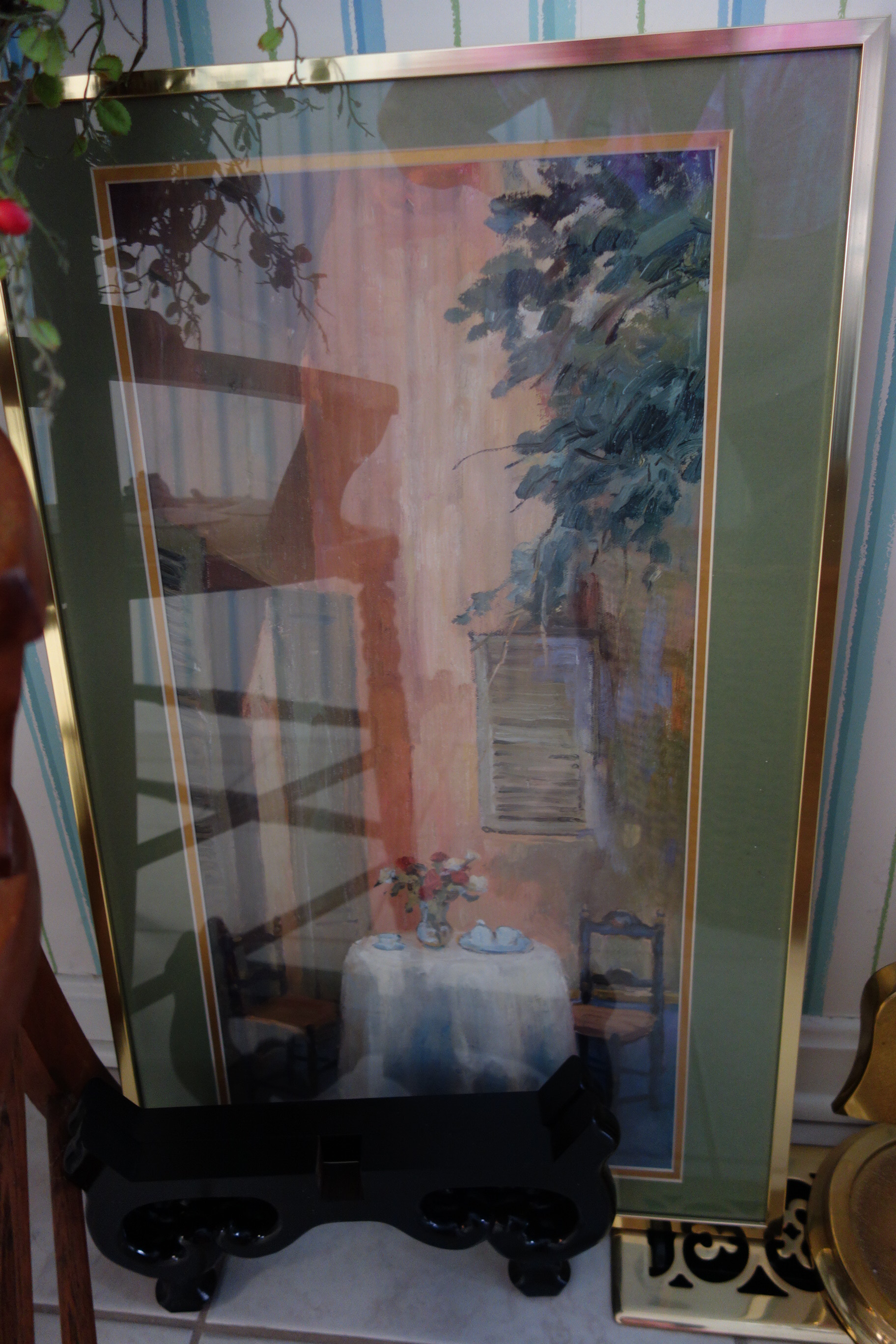 Tall Artificial Tree, Hen Cross Stitch, Side Chair and More