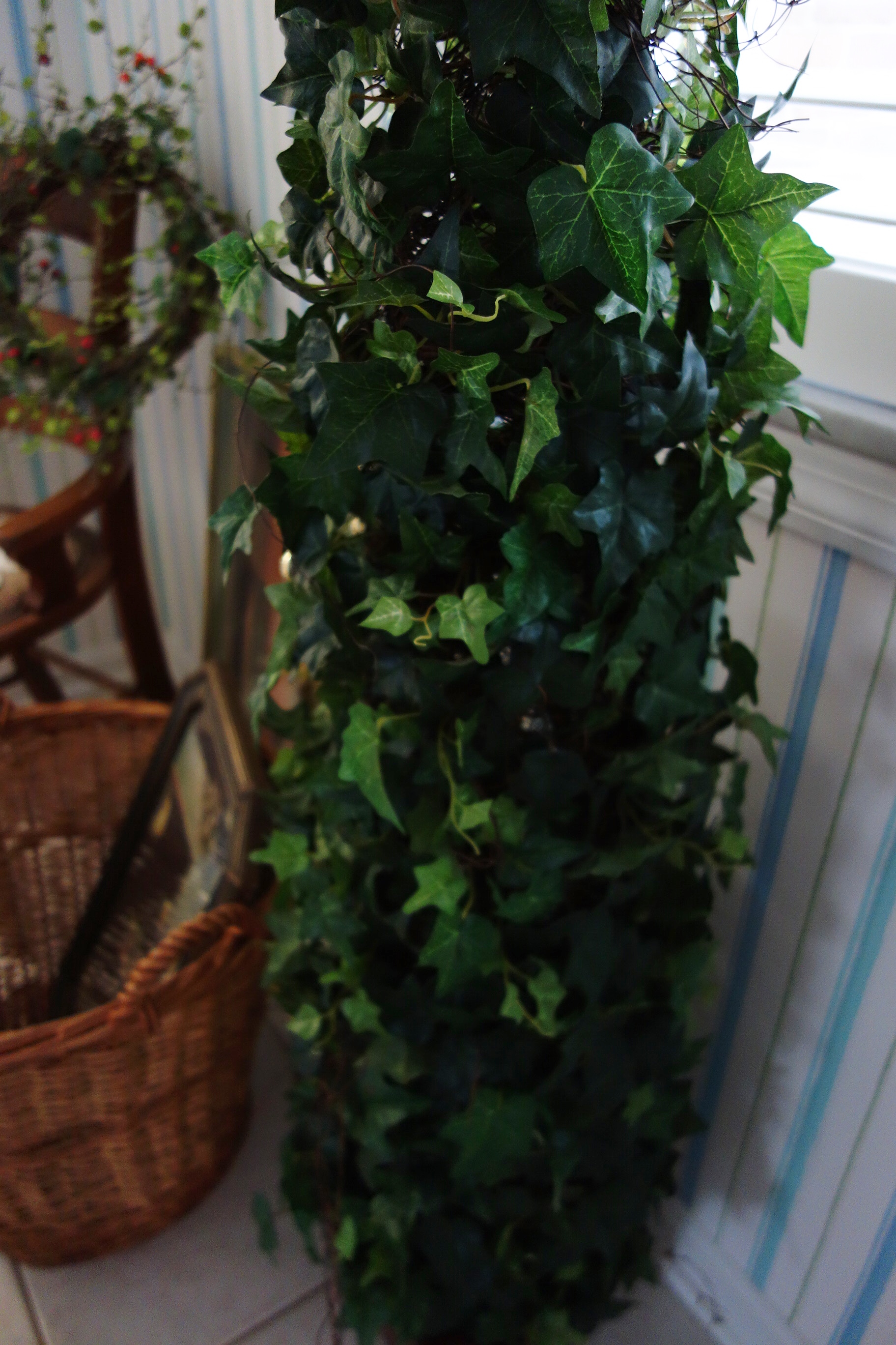 Tall Artificial Tree, Hen Cross Stitch, Side Chair and More