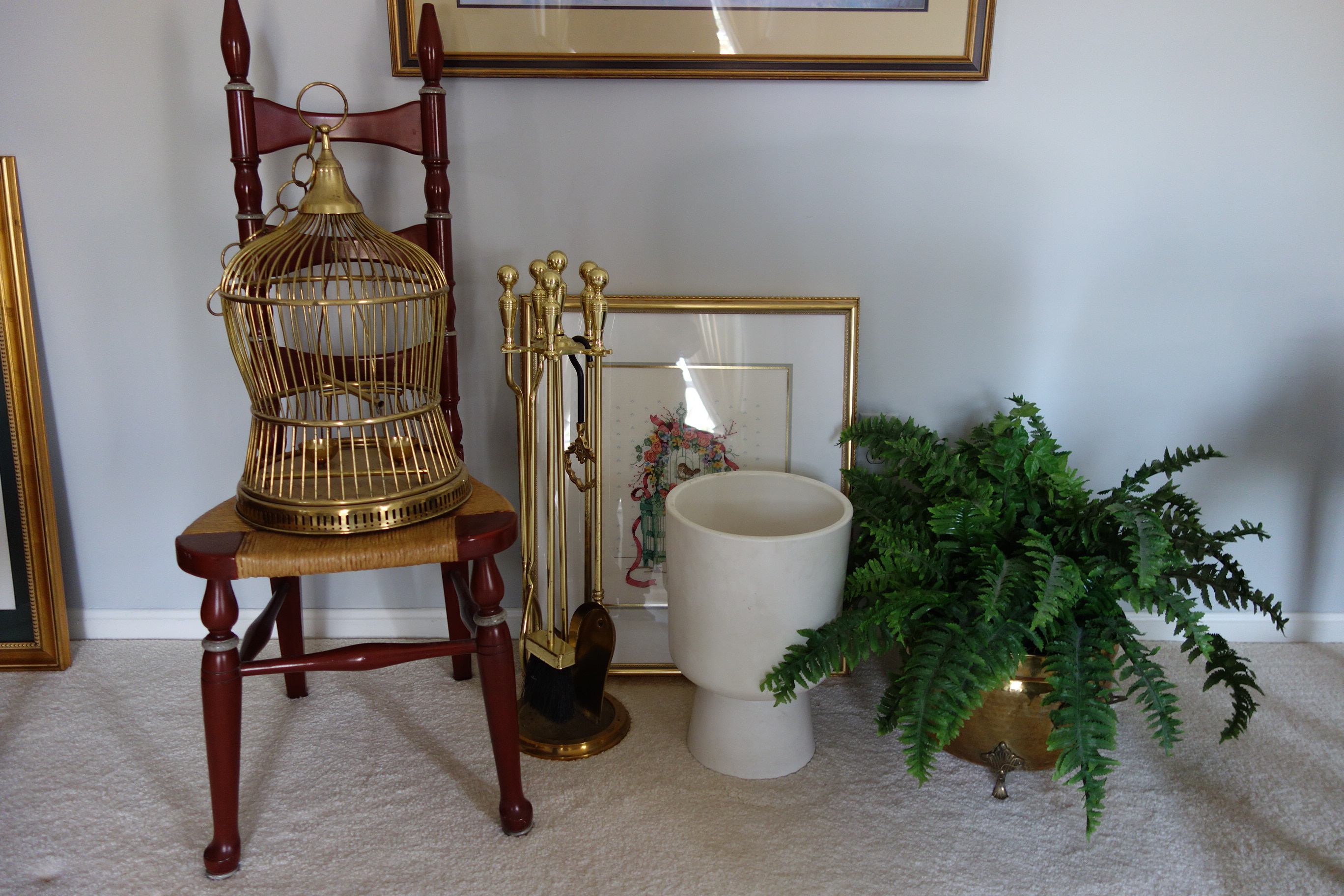 Generous Framed Horse Print and Other Items