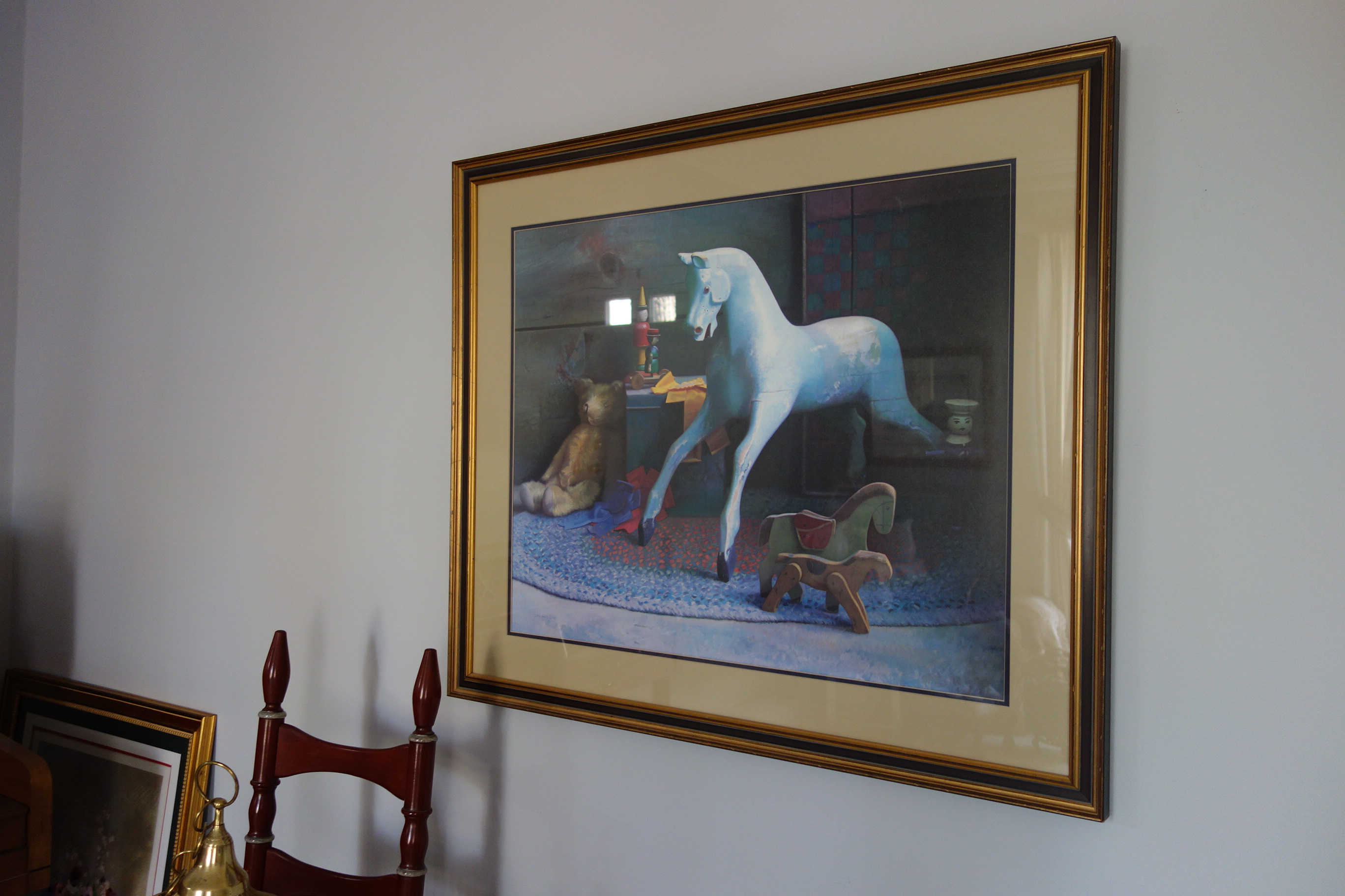 Generous Framed Horse Print and Other Items