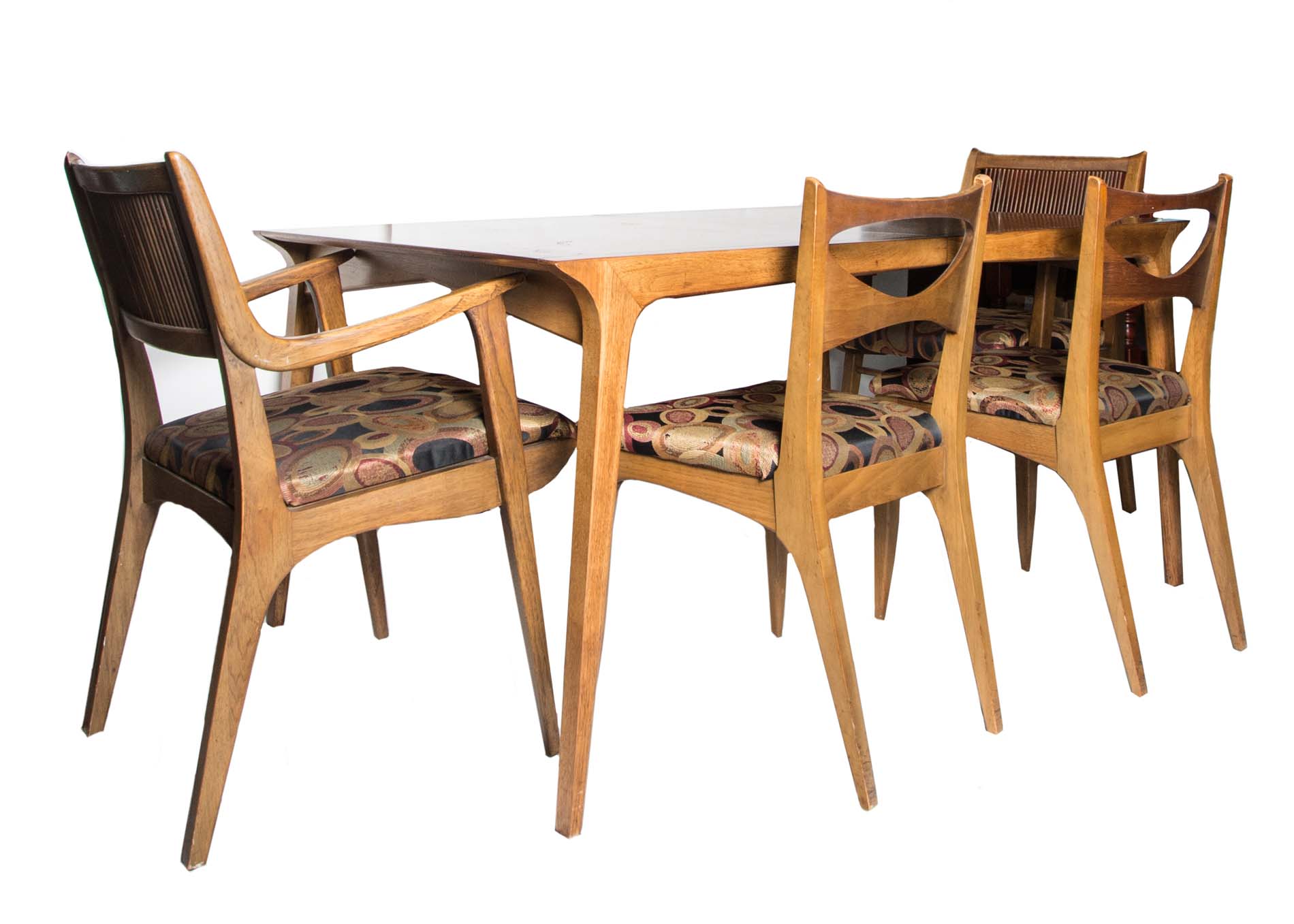 Mid-Century Modern Drexel Dining Table with Six Chairs