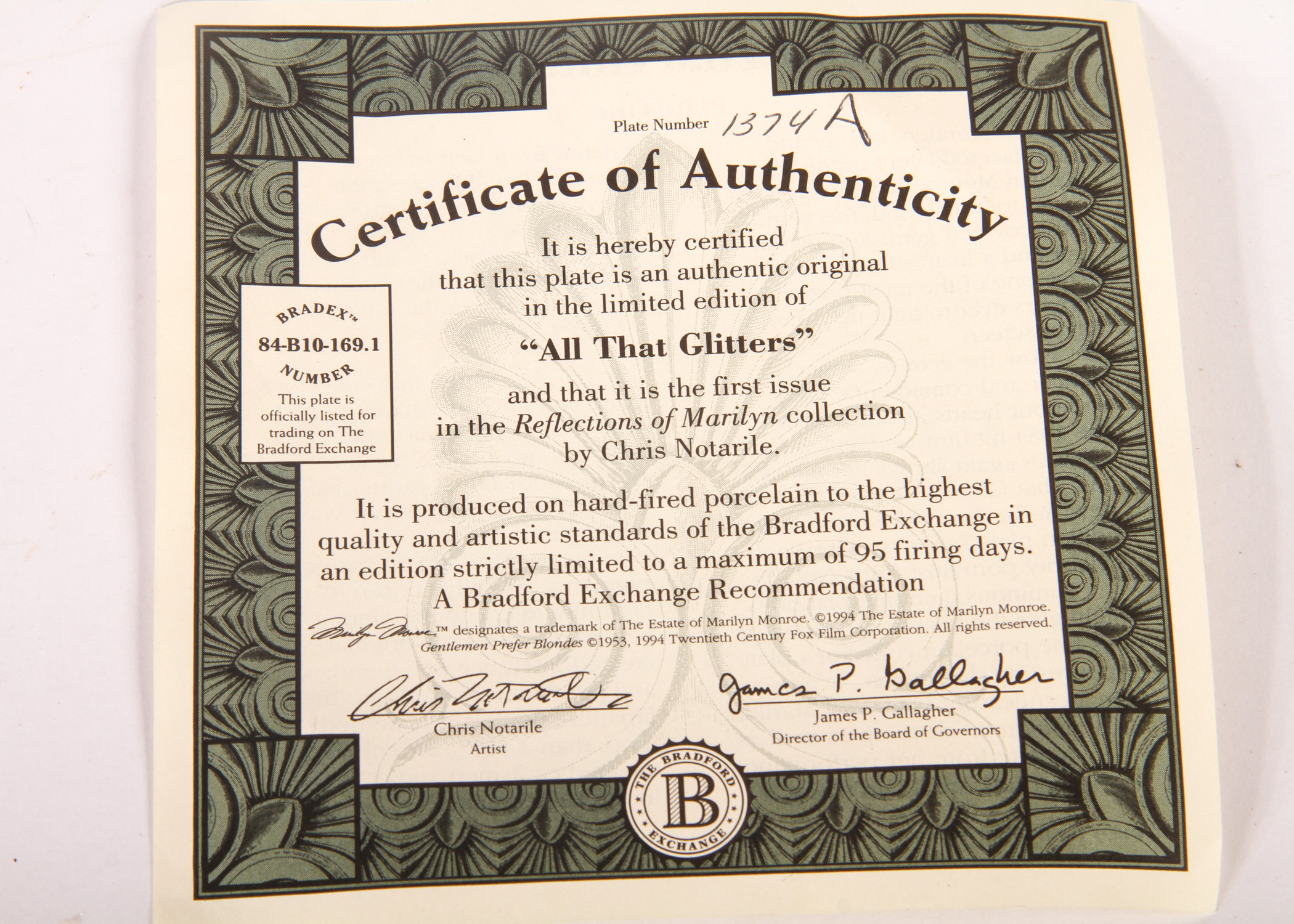 Original Fine Art Giclee Print of Marilyn Monroe with COA