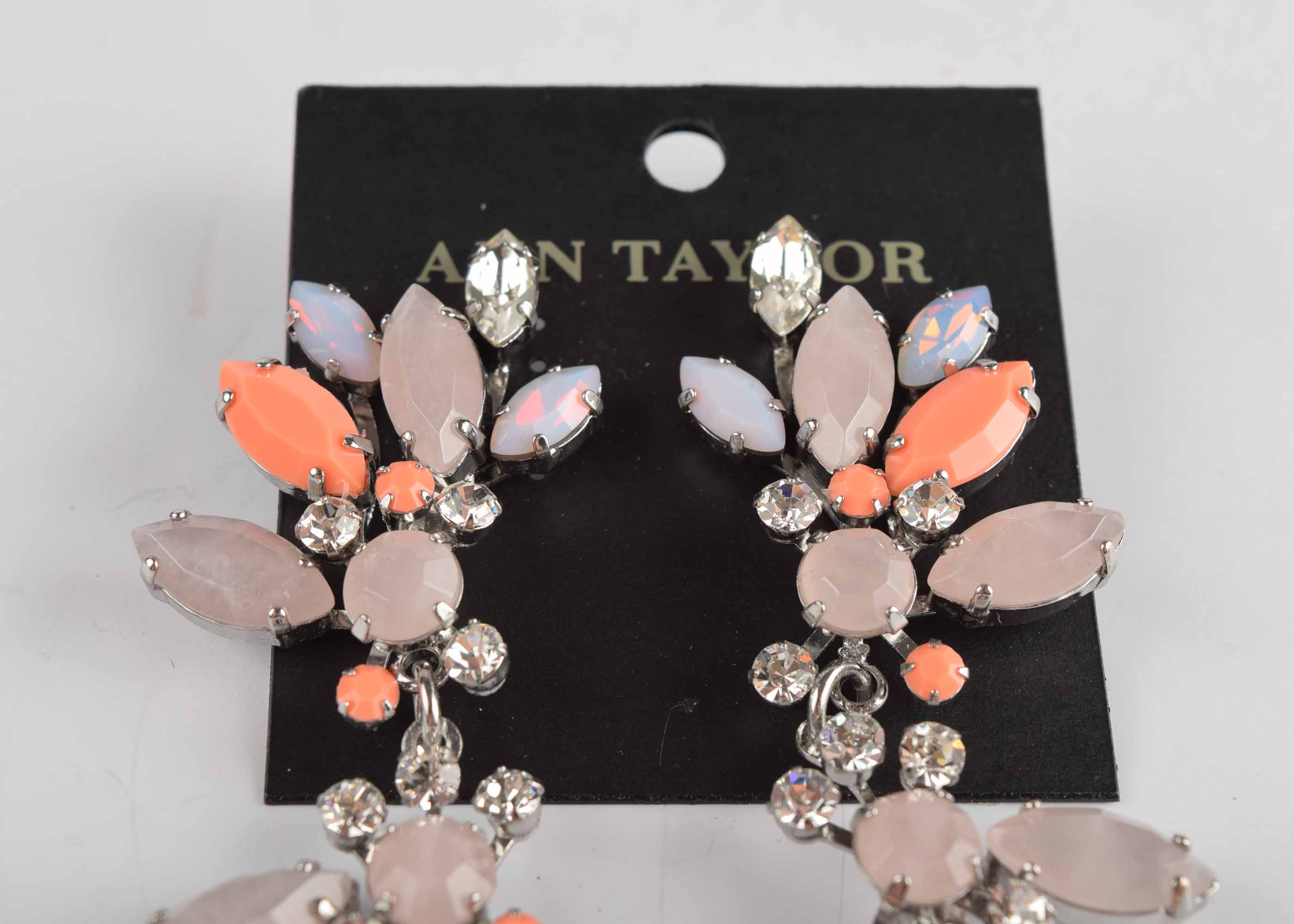 Coral Tone Earrings Trio