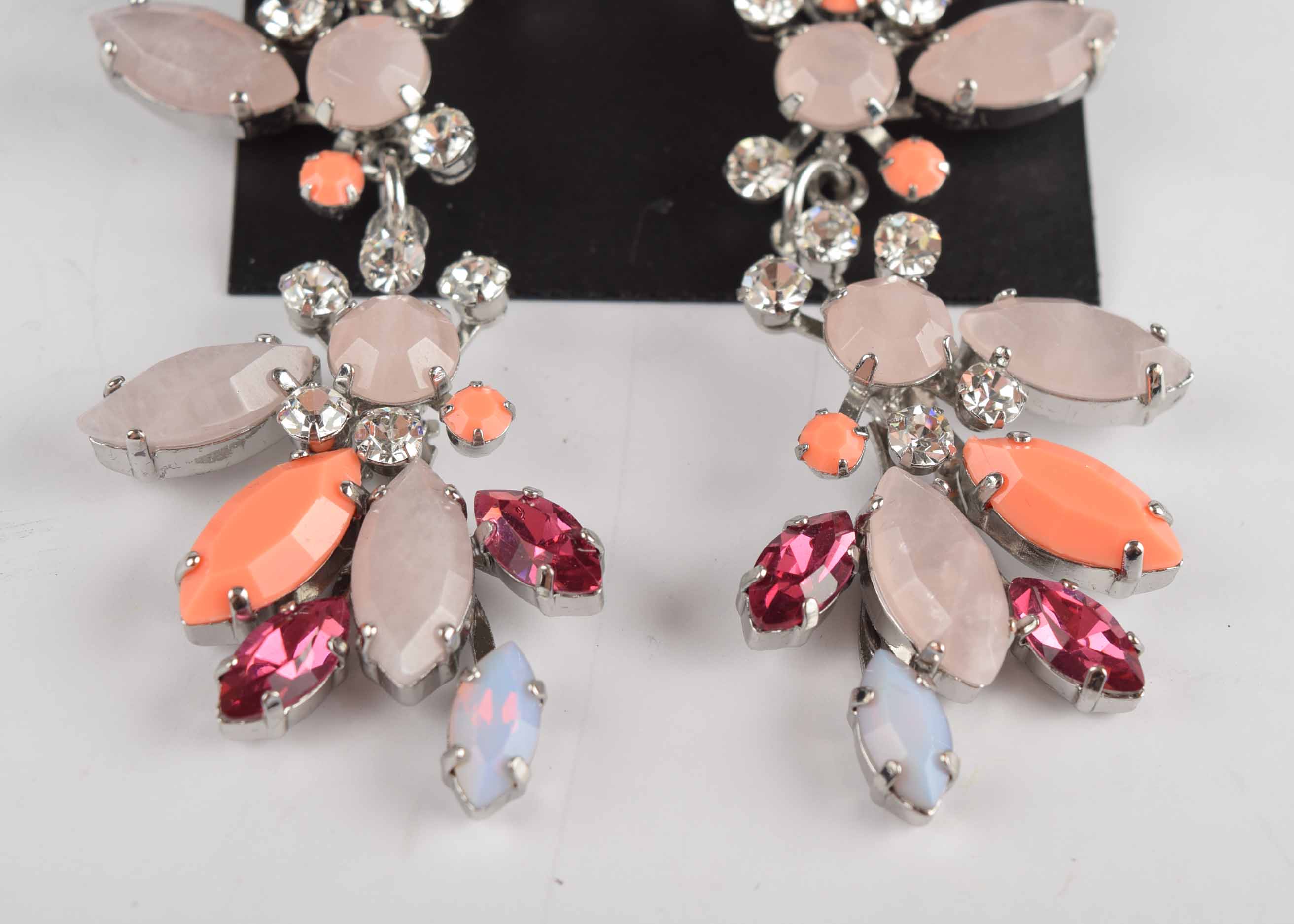 Coral Tone Earrings Trio