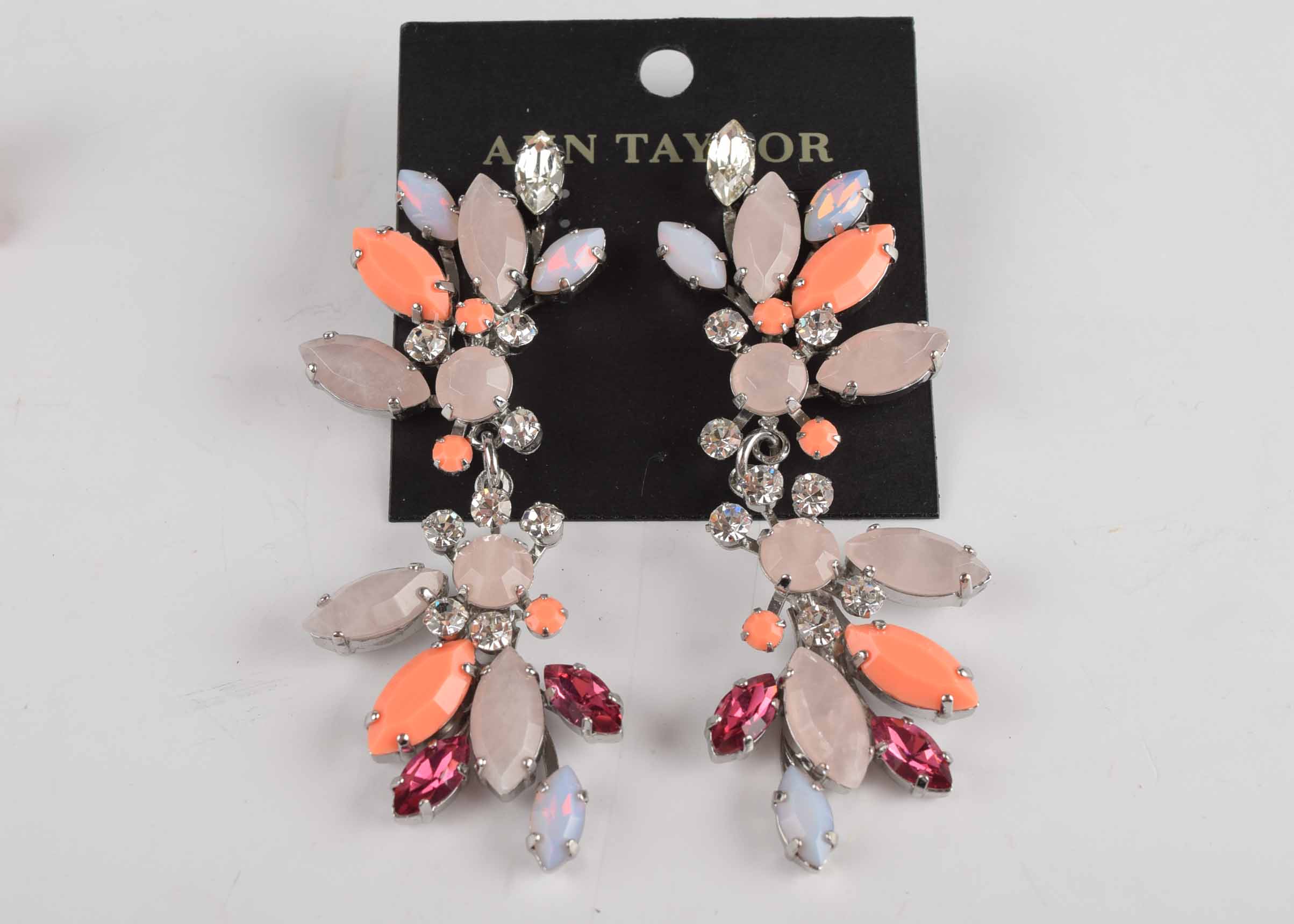 Coral Tone Earrings Trio