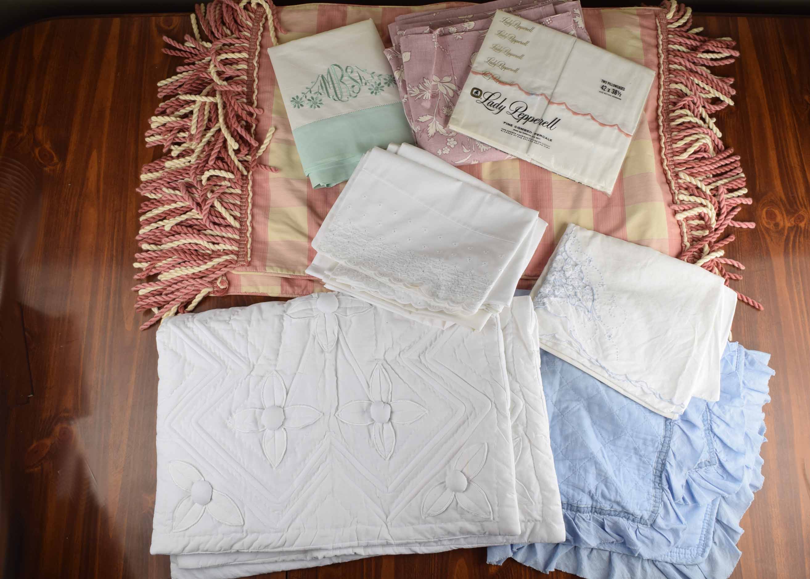 Pillowcases, Shams and Curtain Valance Sets