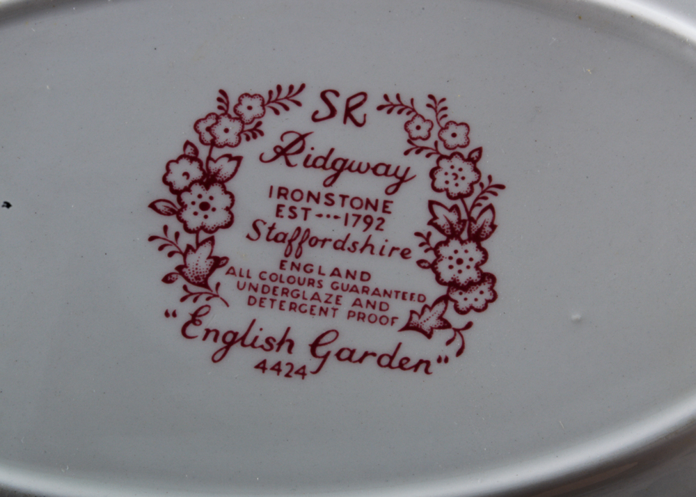 Set of "English Garden" Ridgway China for Twelve