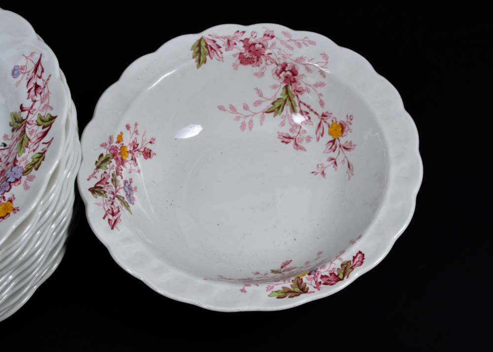 Set of "English Garden" Ridgway China for Twelve