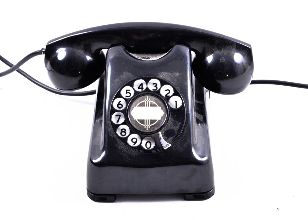 Mid-Century Kellogg "Redbar" Type 1000 Telephone in Black
