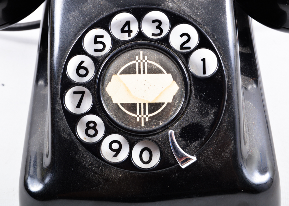 Mid-Century Kellogg "Redbar" Type 1000 Telephone in Black