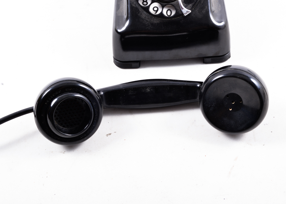 Mid-Century Kellogg "Redbar" Type 1000 Telephone in Black