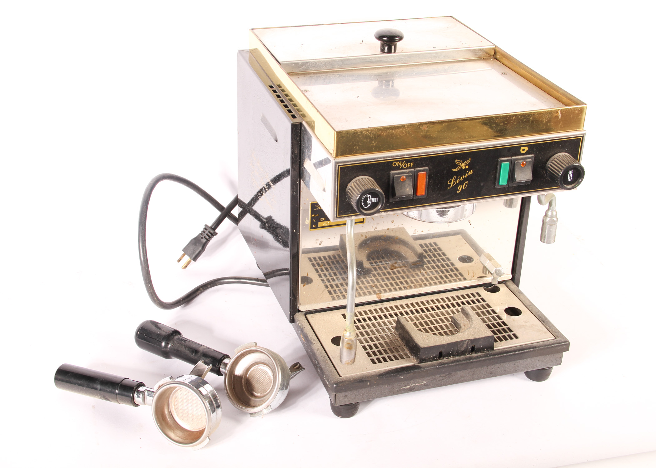 Vintage Pasquini Espresso Machine and Gaggia Coffee Grinder