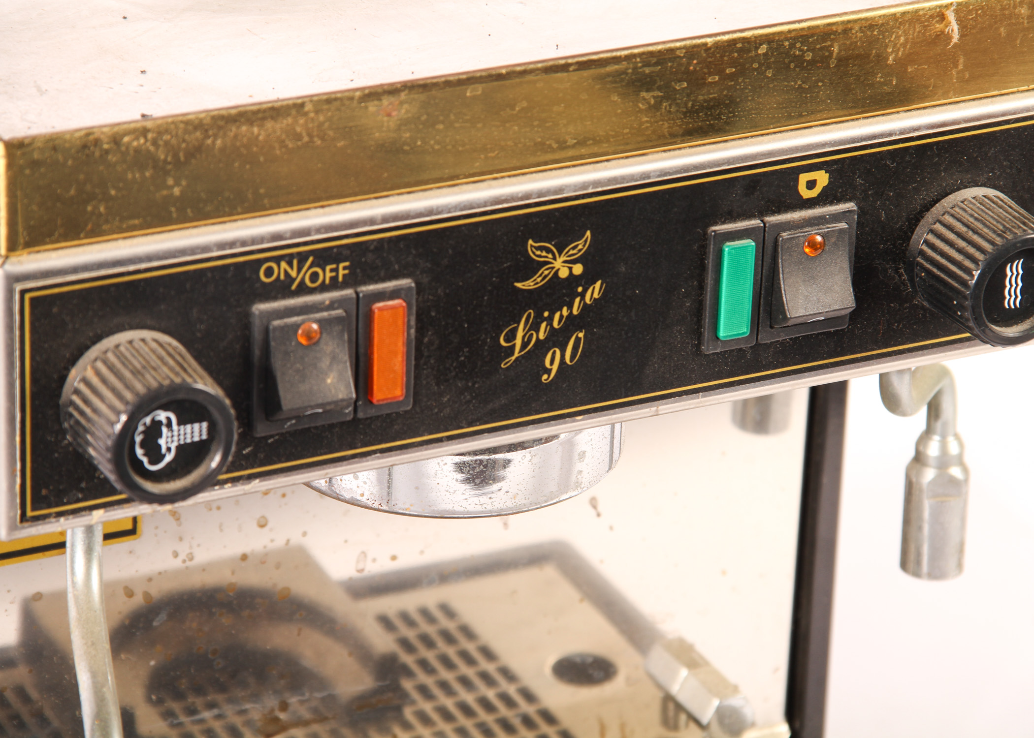 Vintage Pasquini Espresso Machine and Gaggia Coffee Grinder