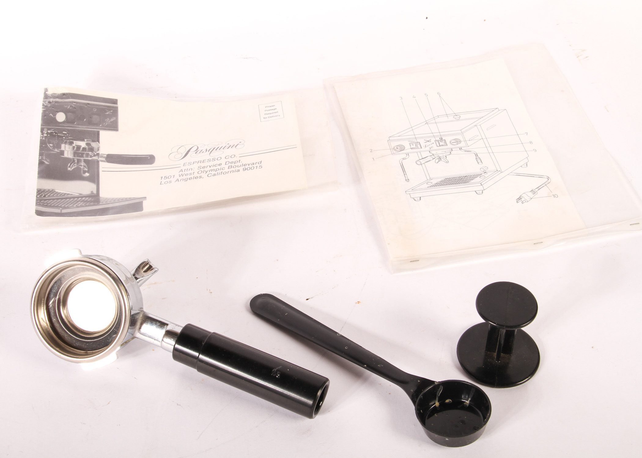 Vintage Pasquini Espresso Machine and Gaggia Coffee Grinder