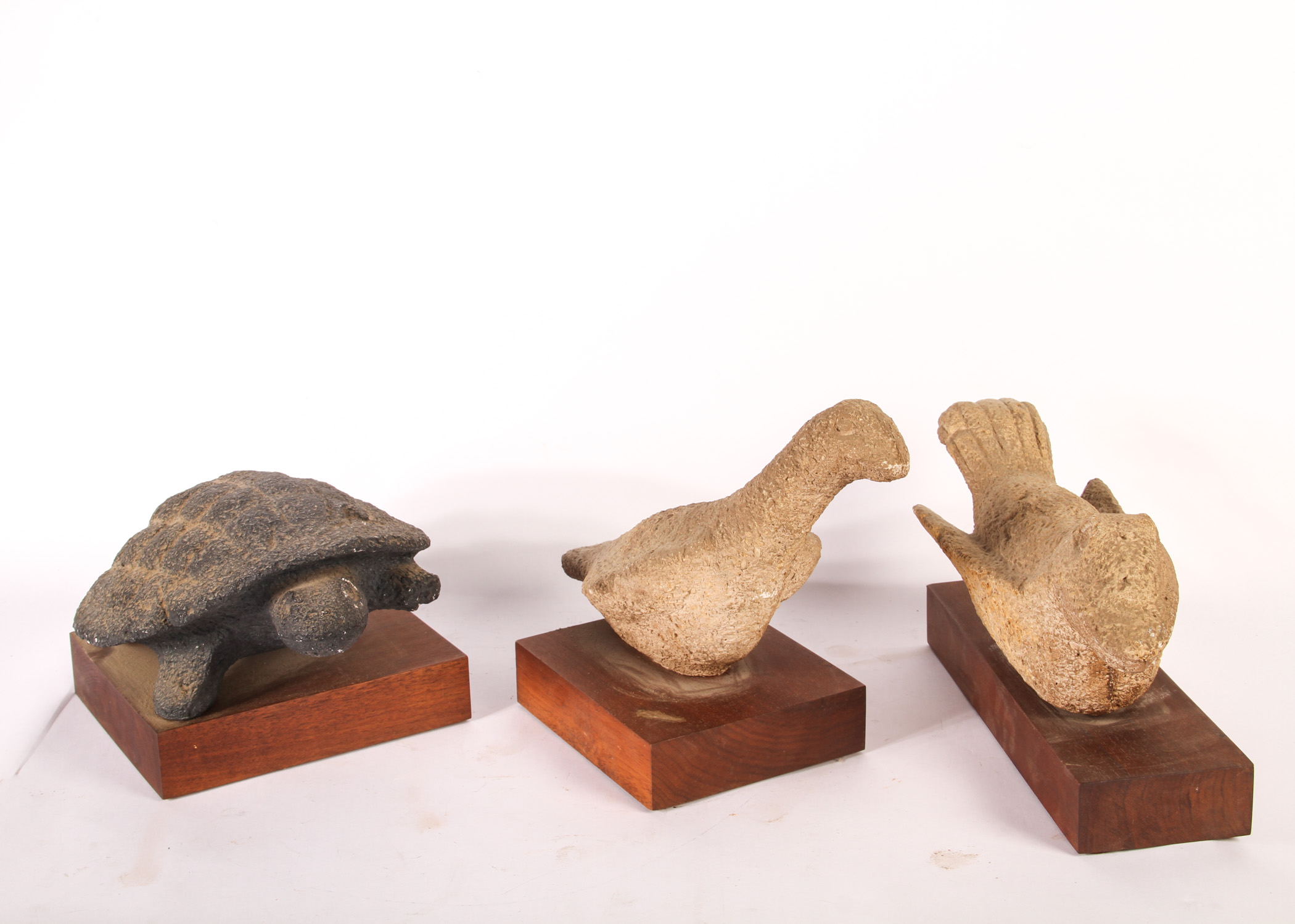 Trio of Ceramic Animal Sculptures