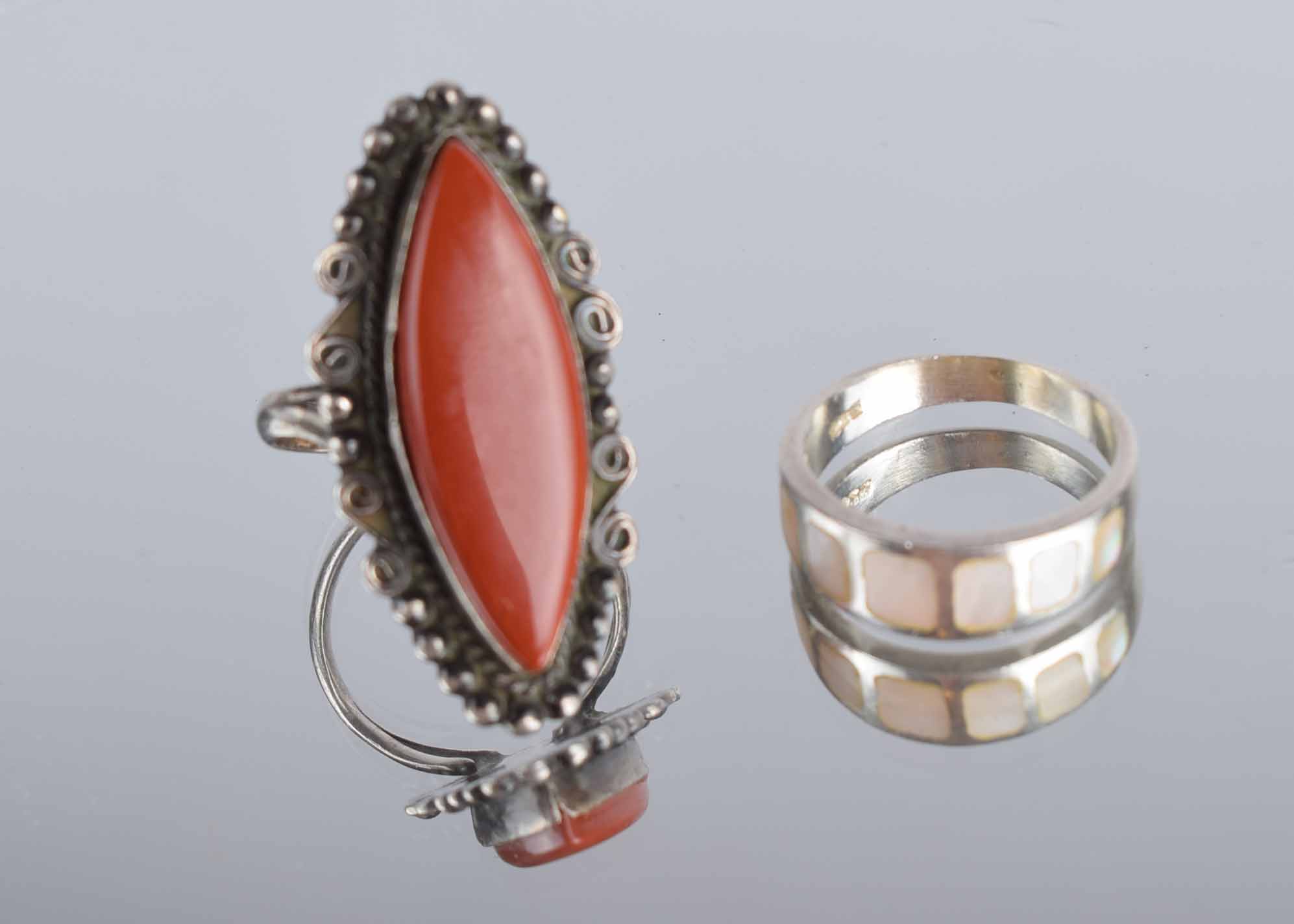 Ladies' Sterling Silver Ring Pair