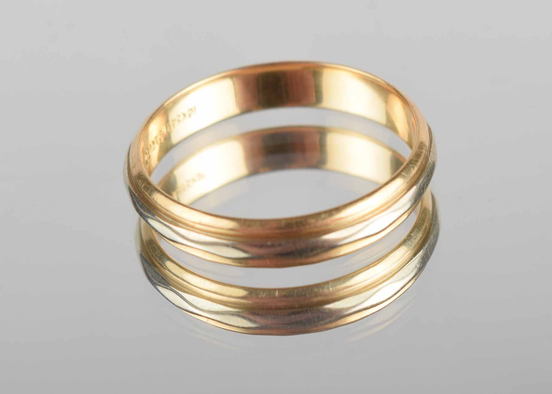 Men's 14K Gold Two-Tone Wedding Band