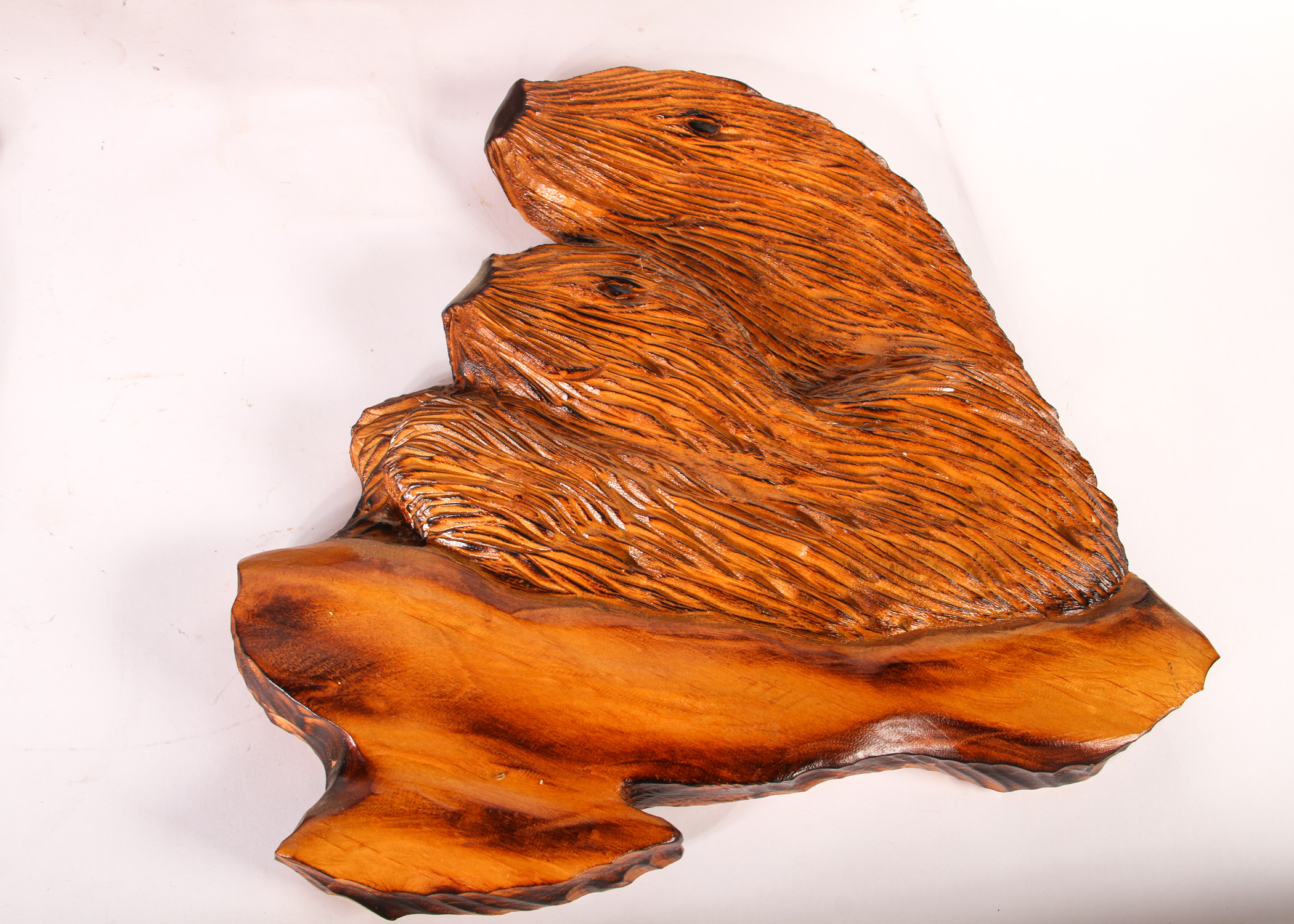 Trio of Wooden Animal Sculptures