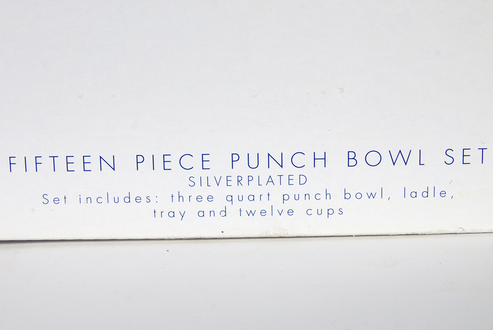 Royal Limited Silver Plate Punch Bowl Set