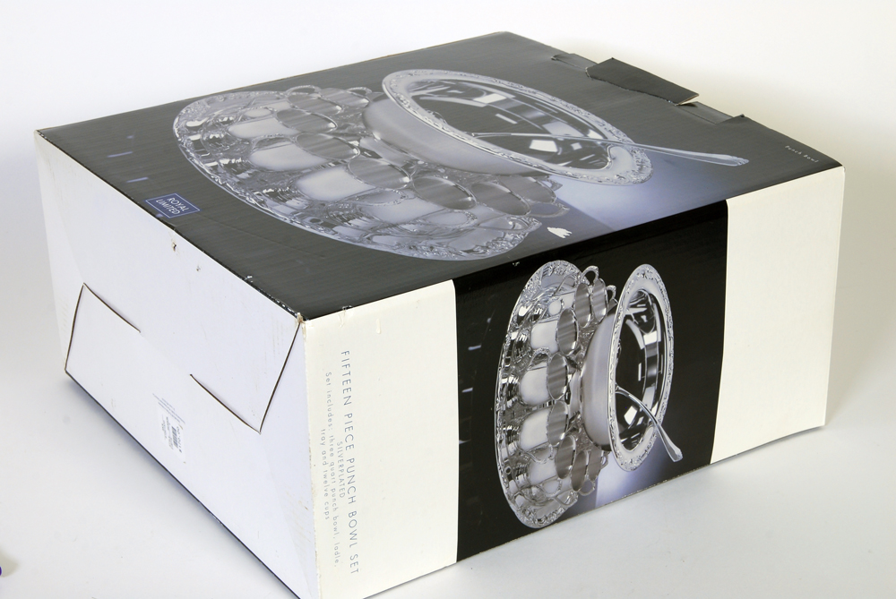 Royal Limited Silver Plate Punch Bowl Set