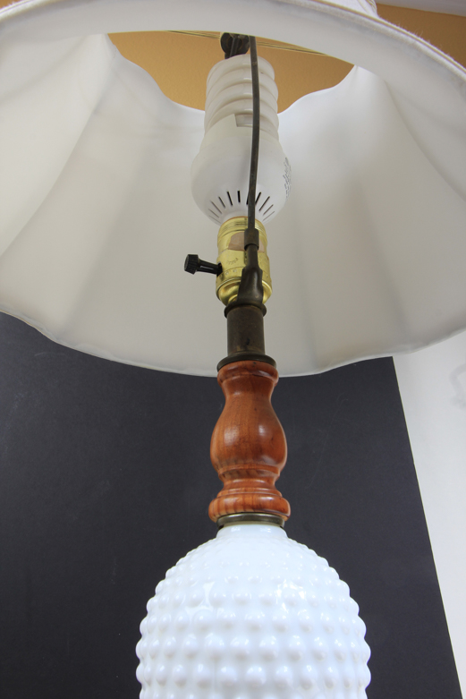 Vintage Milk Glass Table Lamp