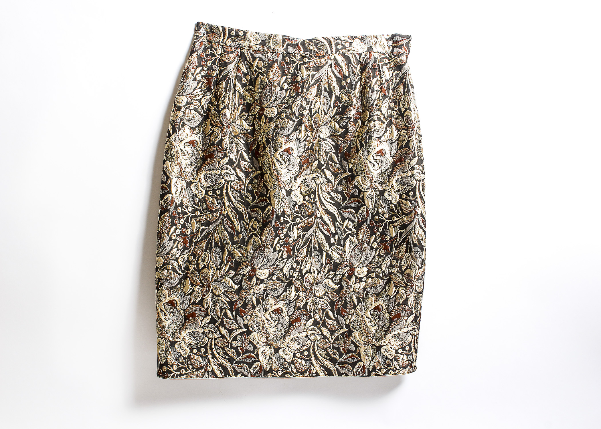 Vintage Mary McFadden Gold and Brown Suit