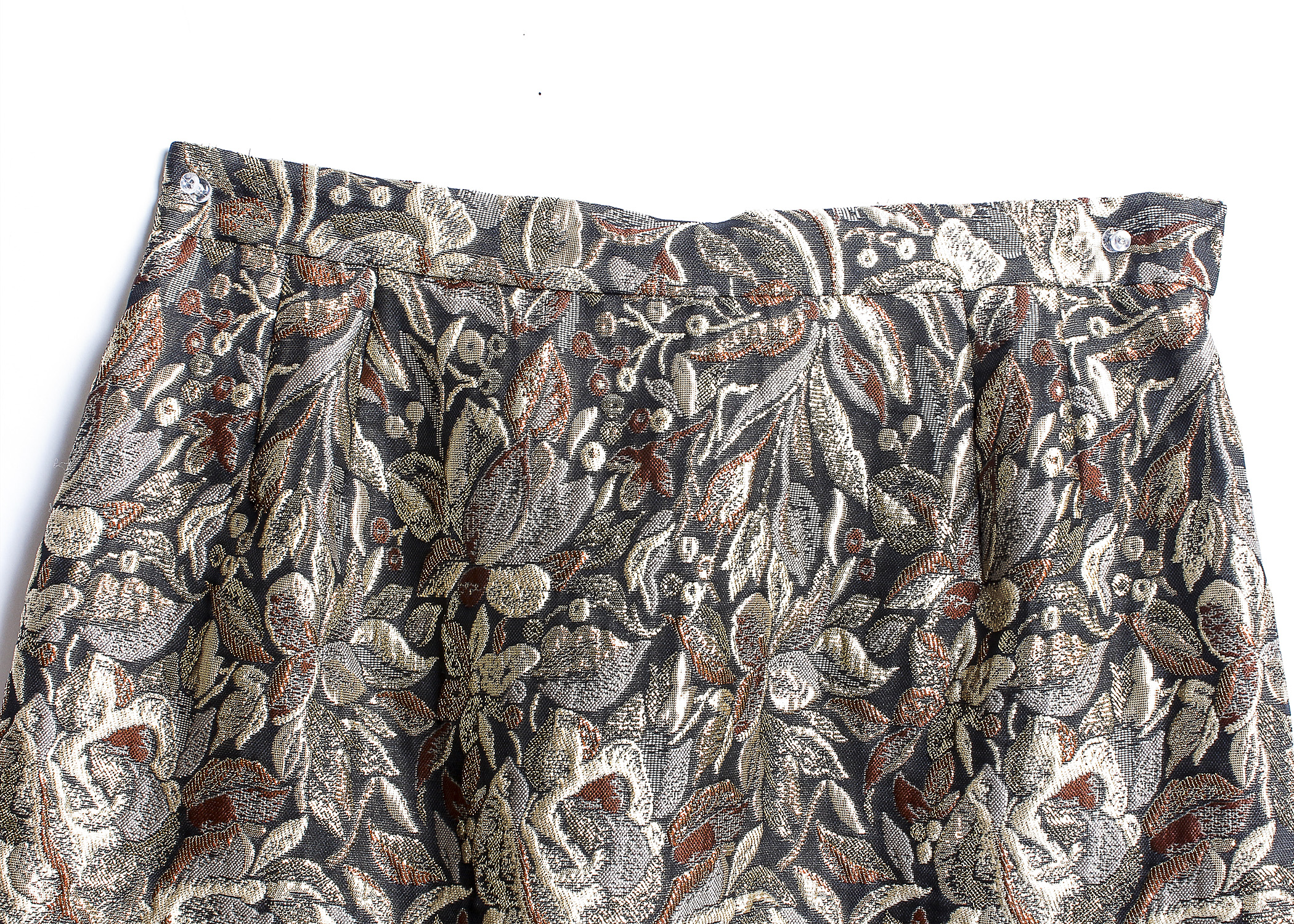 Vintage Mary McFadden Gold and Brown Suit