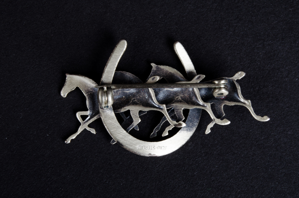Sterling Silver Horse Brooch