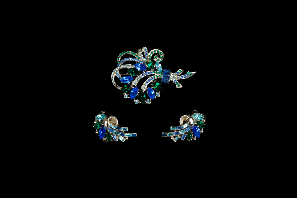 Vintage Brooch and Earring Set