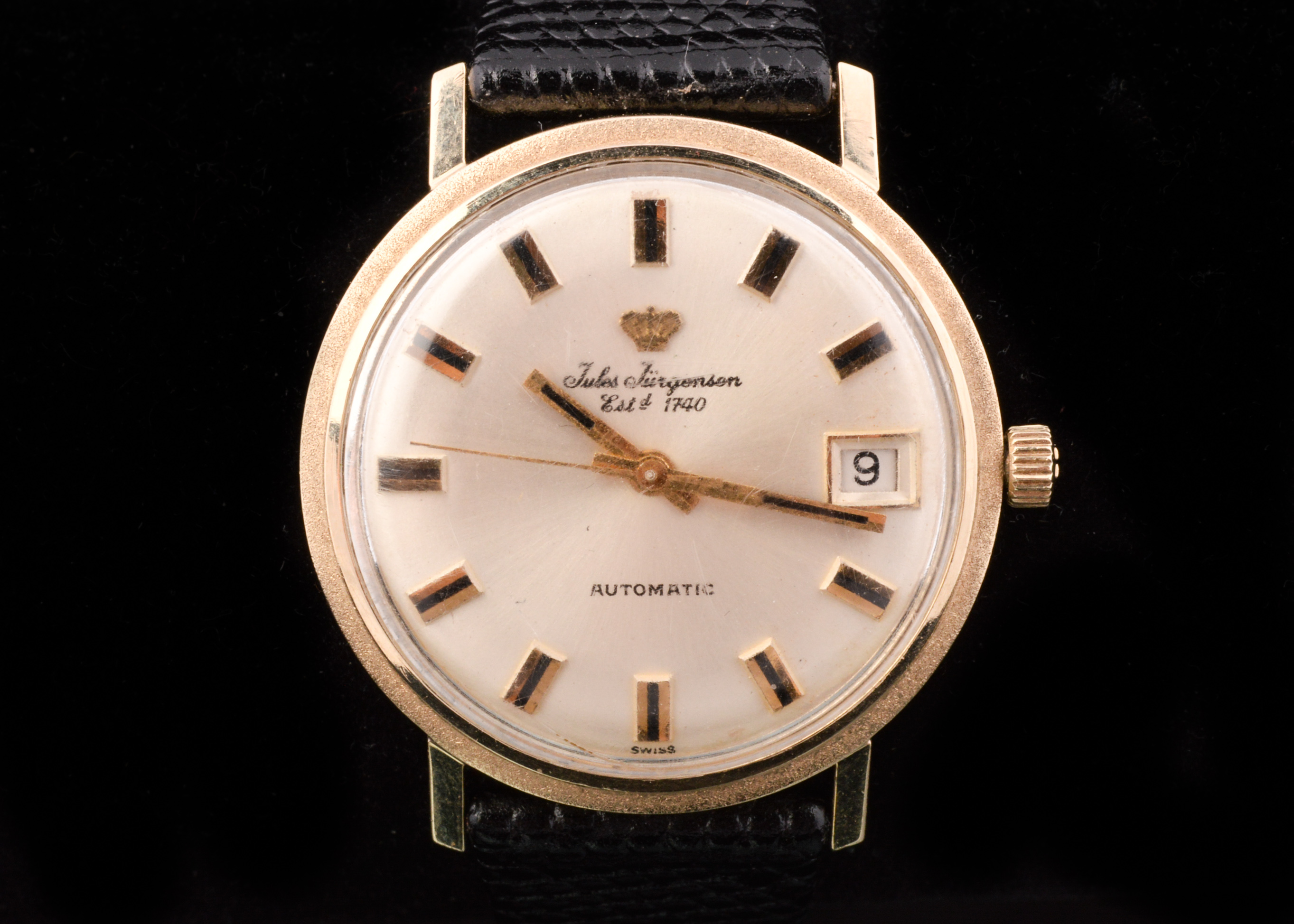14K Solid Yellow Gold Jules Jurgensen Watch