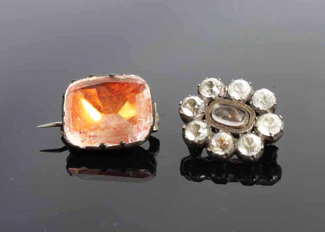 Pair of Georgian Paste Pins