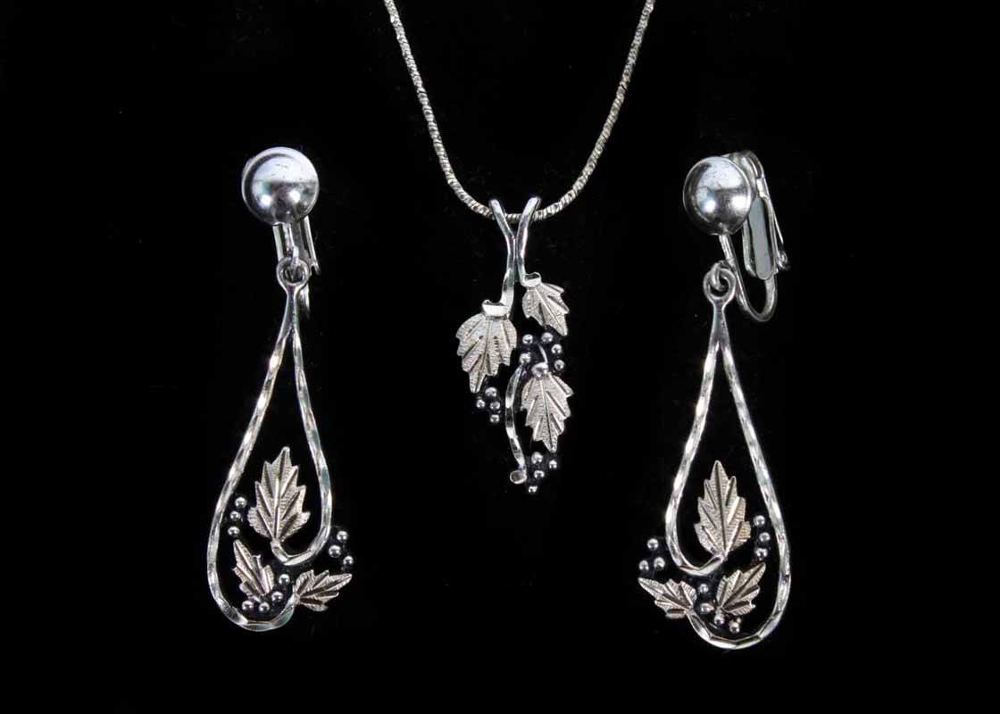 Dakota Gold Plated Sterling Necklace and Earrings