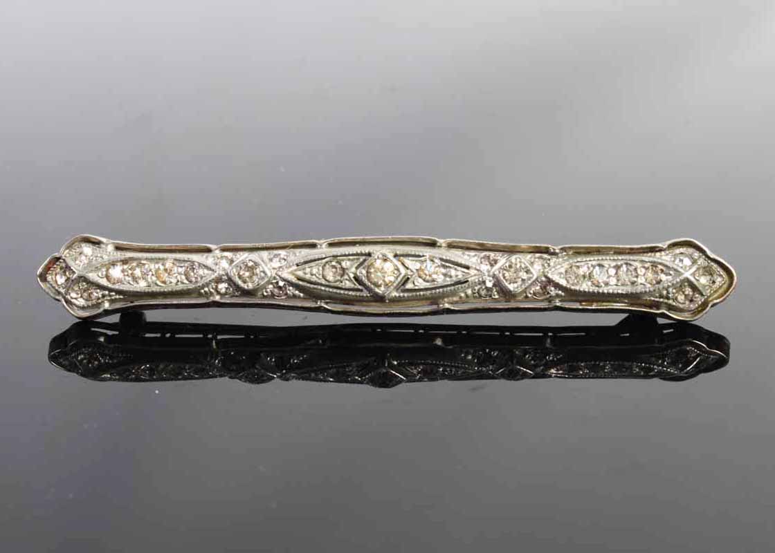 Antique Fishson Silverite Bar Pin