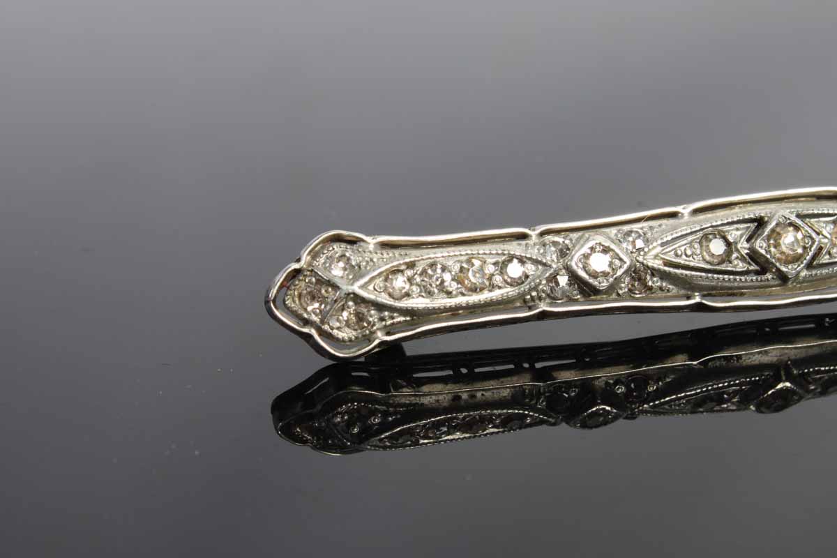 Antique Fishson Silverite Bar Pin