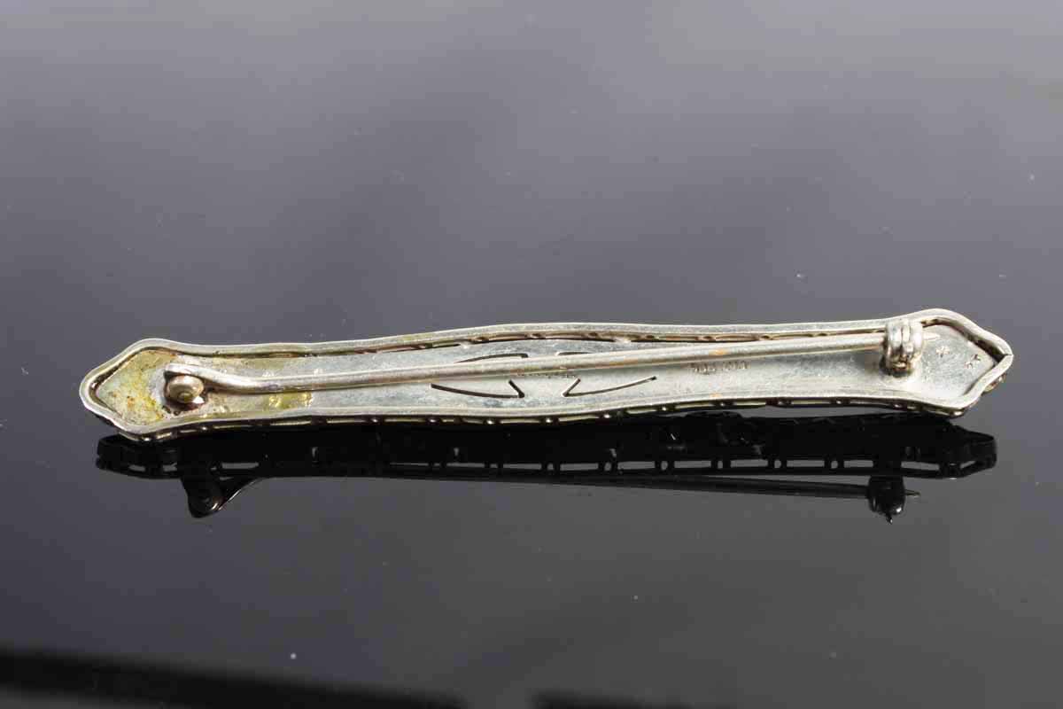 Antique Fishson Silverite Bar Pin