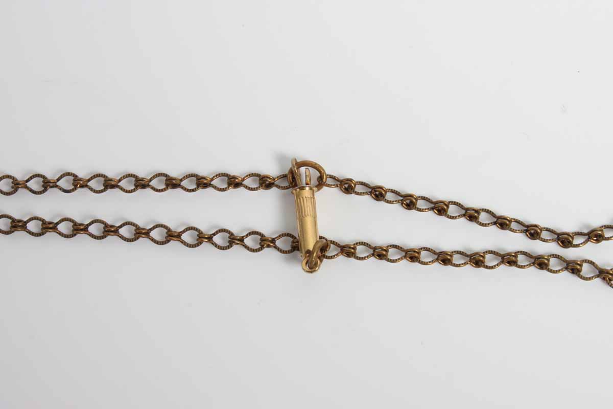 Gold Tone Glass Bead Necklace