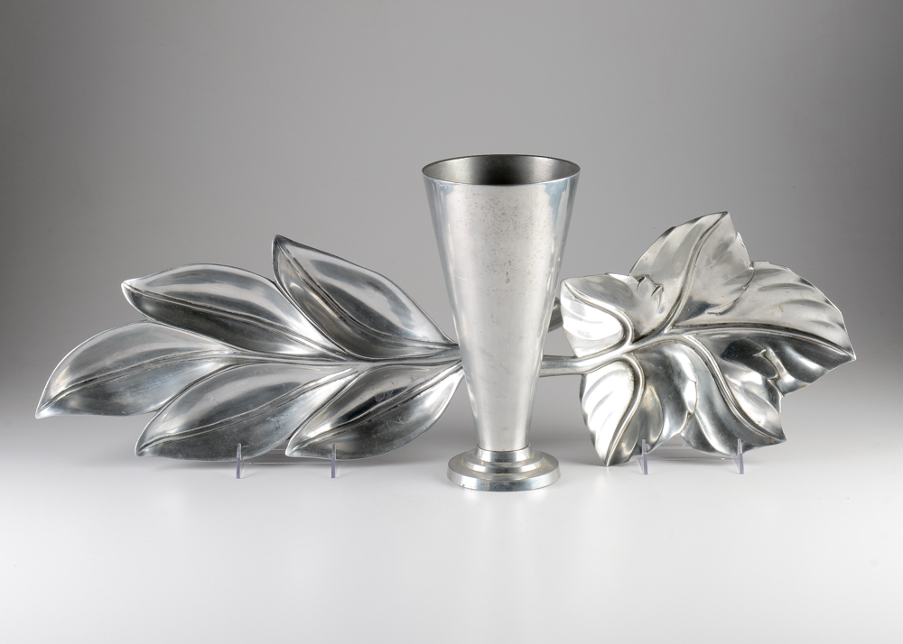 Aluminum Vase and Bruce Fox Trays