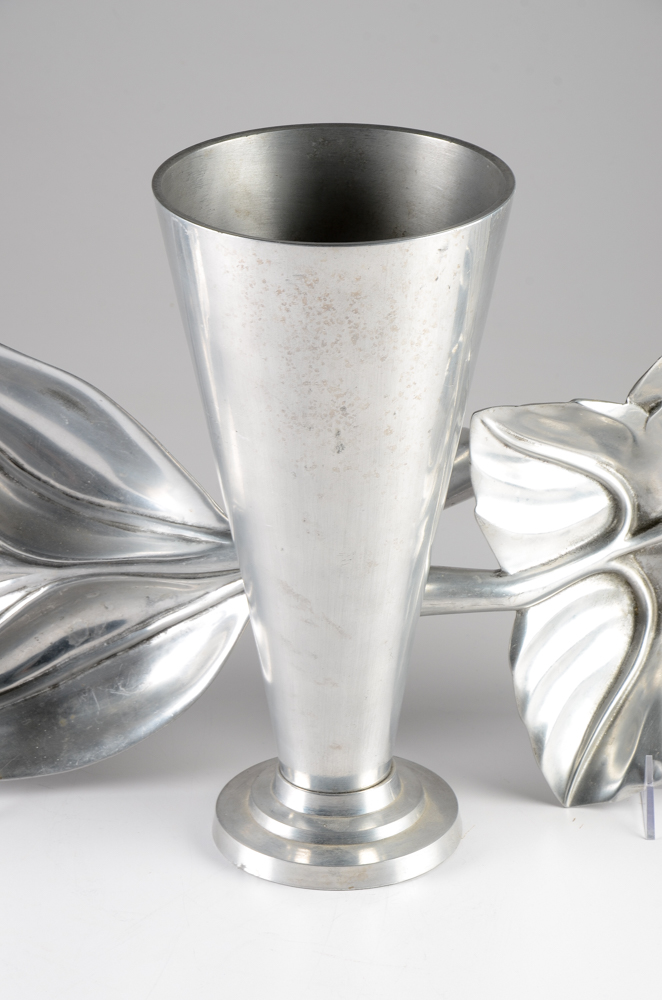 Aluminum Vase and Bruce Fox Trays