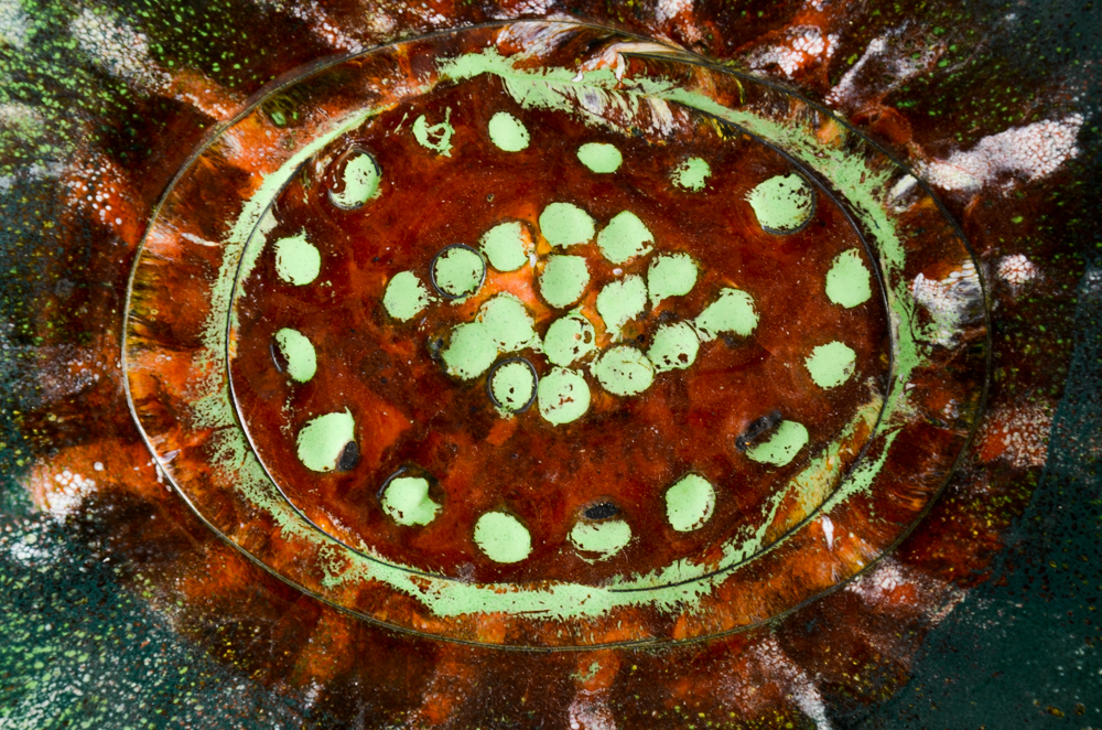 Green Enamel on Copper Charger