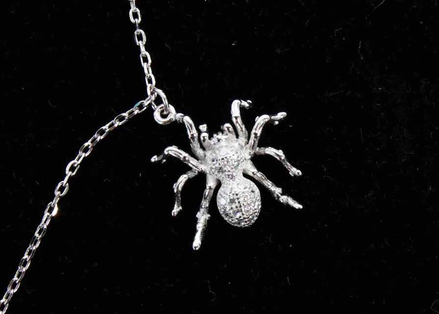 Sterling Silver Webbed Necklace and Earrings