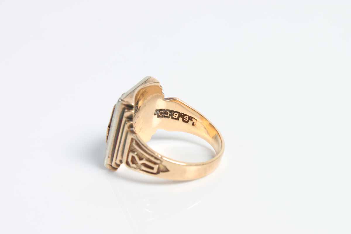 1931 10K Yellow Gold Notre Dame Ring